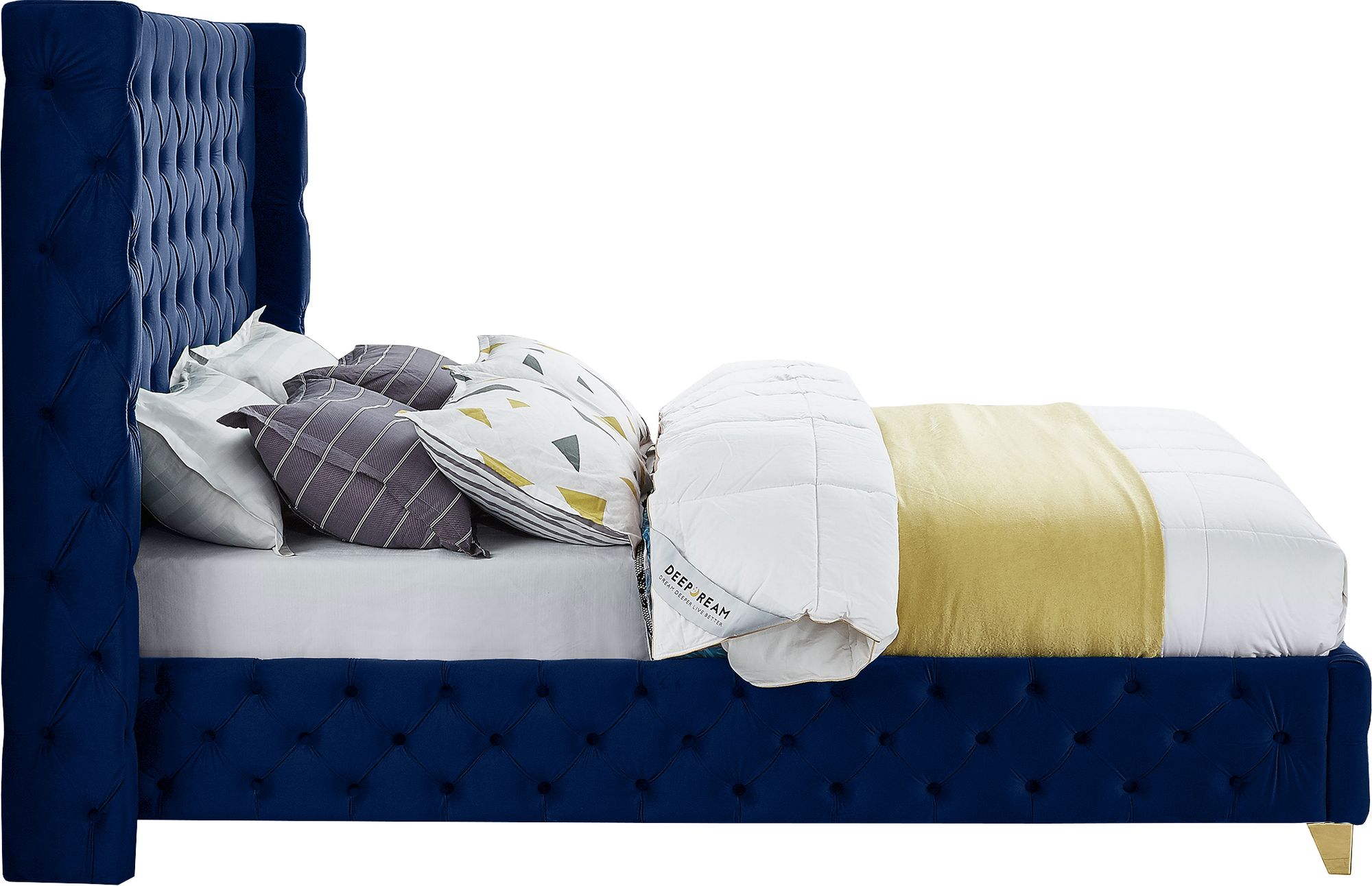 Savan Velvet Queen Size Bed