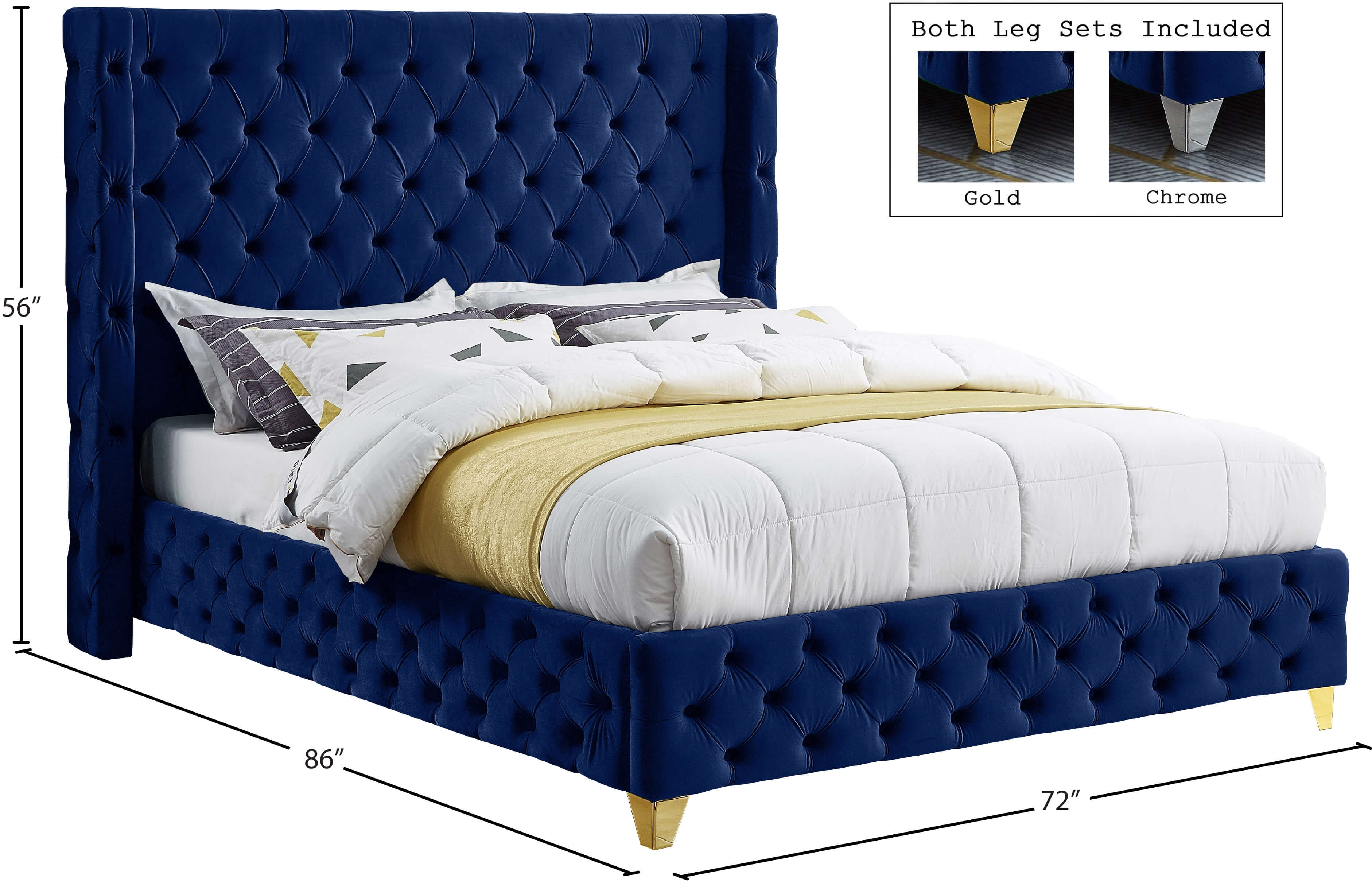 Savan Velvet Bed