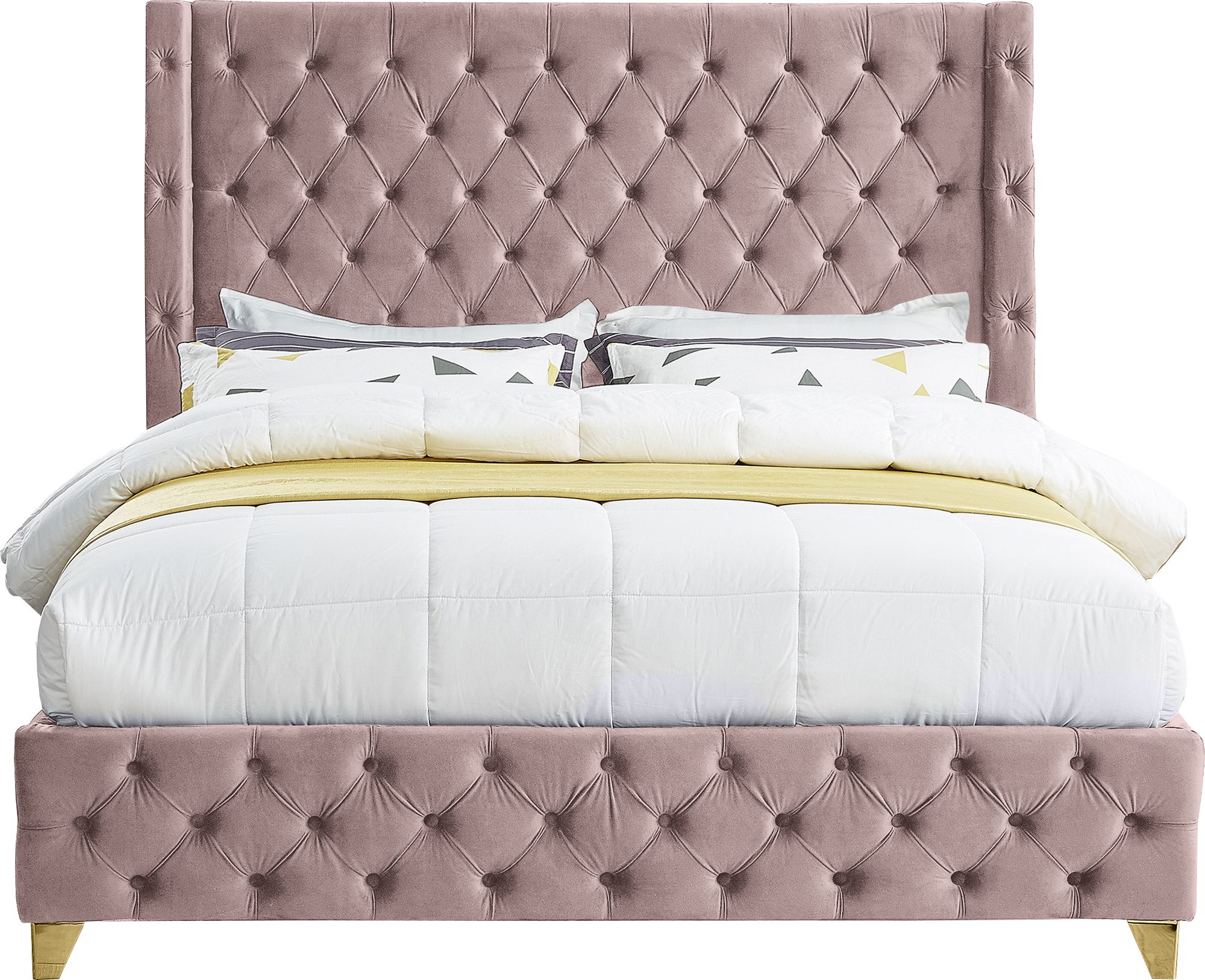 Savan Velvet King Size Bed
