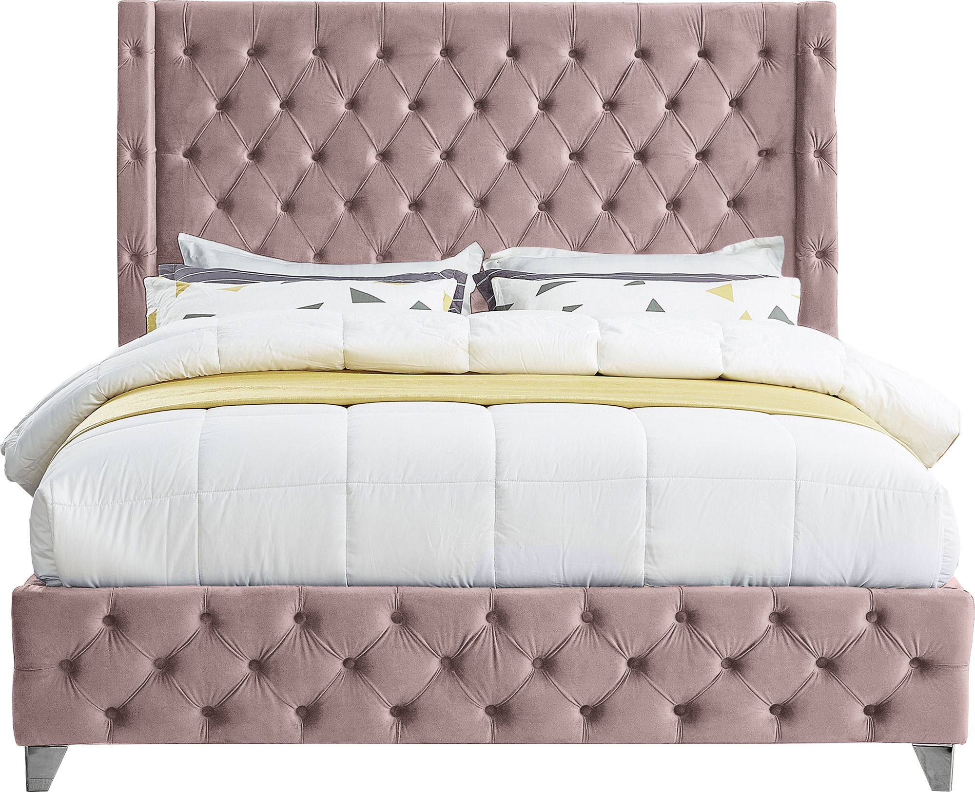 Savan Velvet King Size Bed