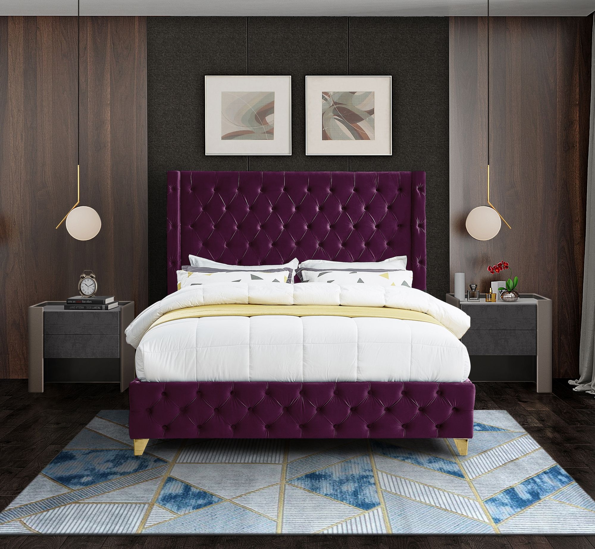 Savan Velvet Bed