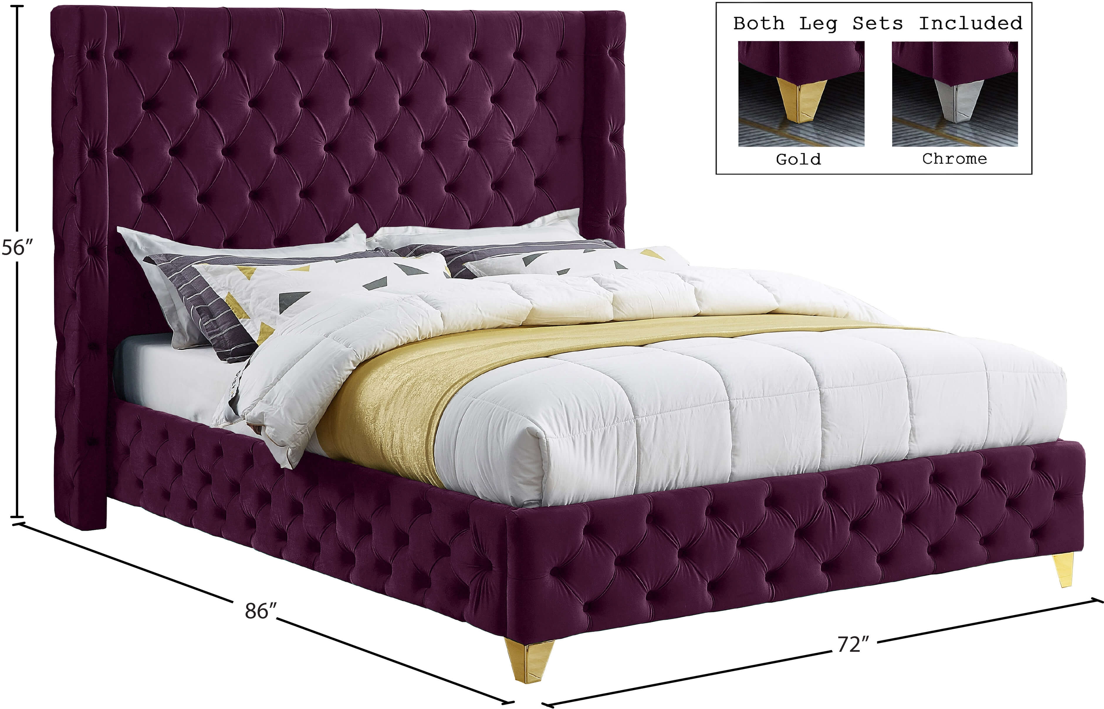 Savan Velvet Bed