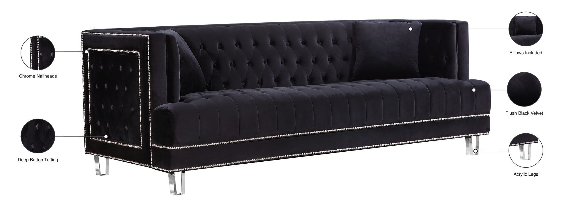 Lucas Velvet Sofa