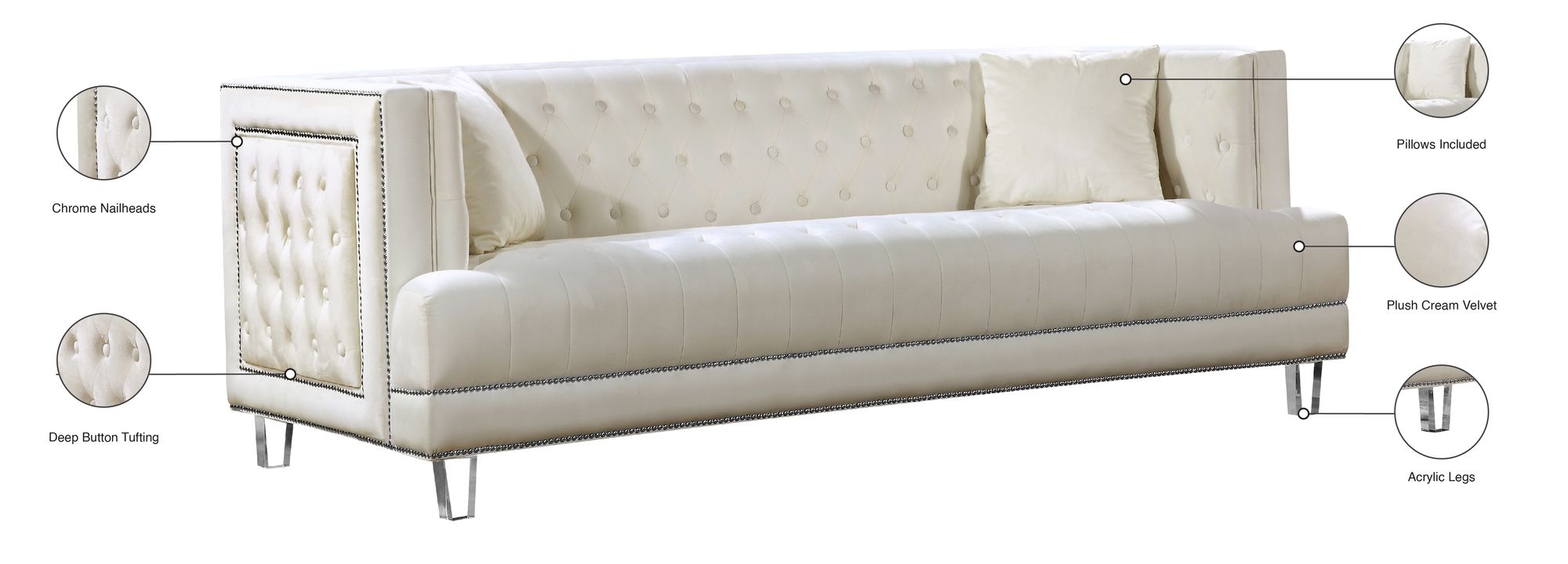 Lucas Velvet Sofa