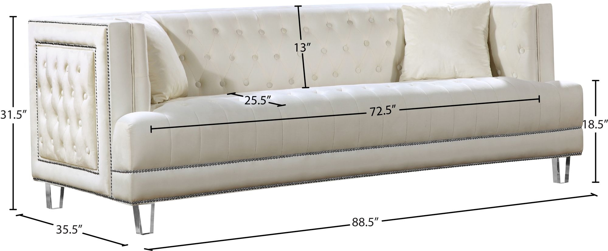 Lucas Velvet Sofa