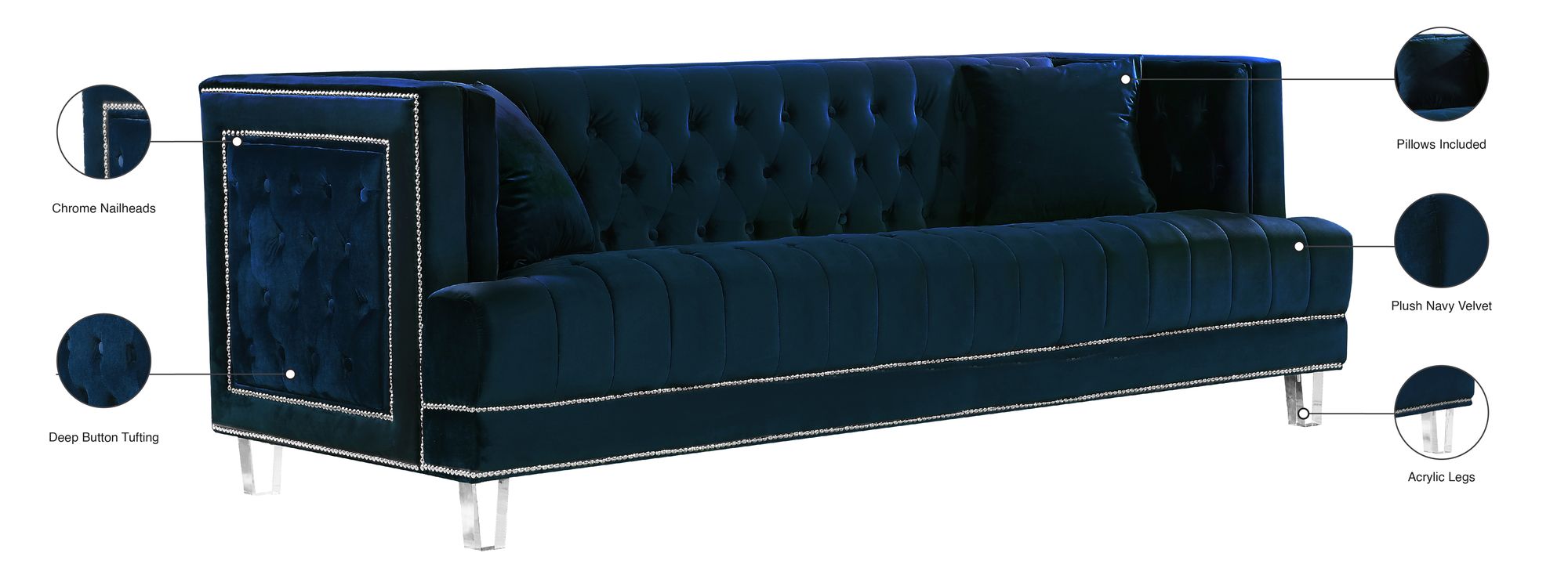 Lucas Velvet Sofa