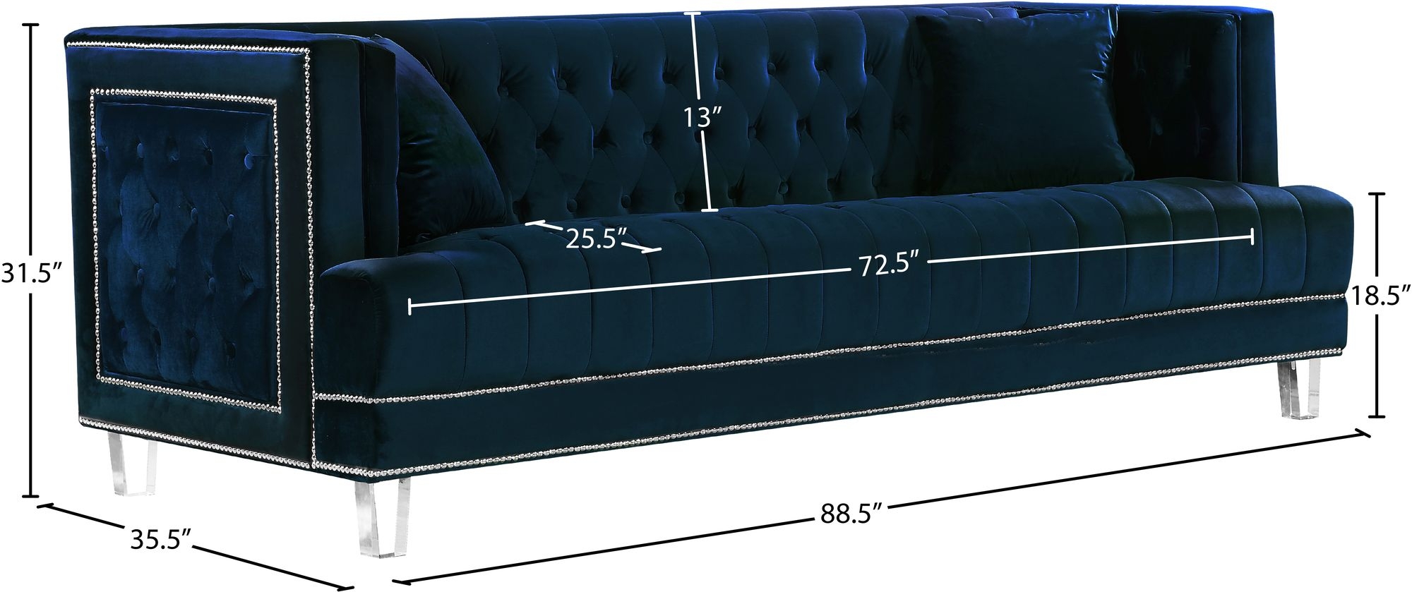 Lucas Velvet Sofa