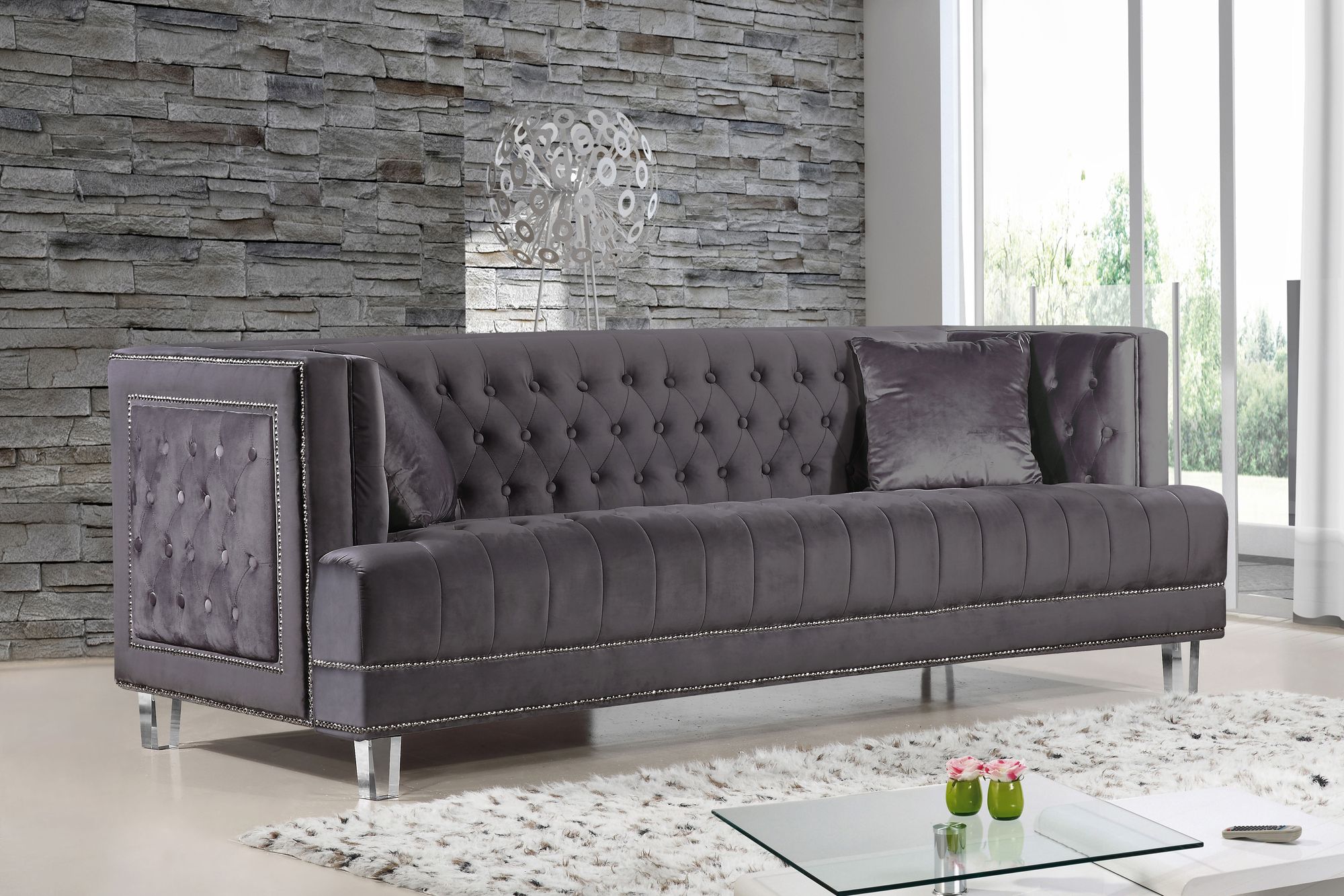 Lucas Velvet Sofa