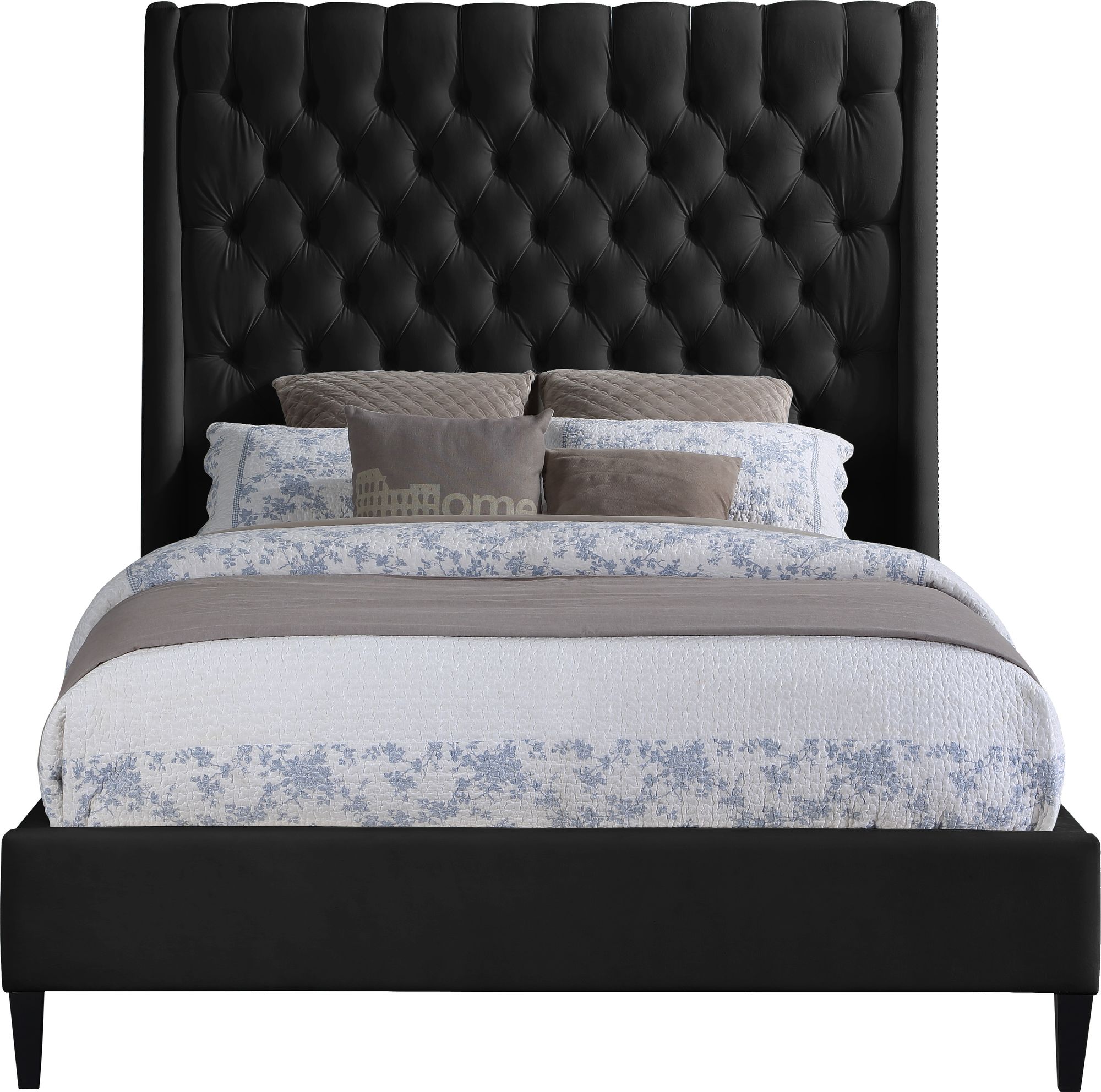 Fritz Velvet Queen Size Bed