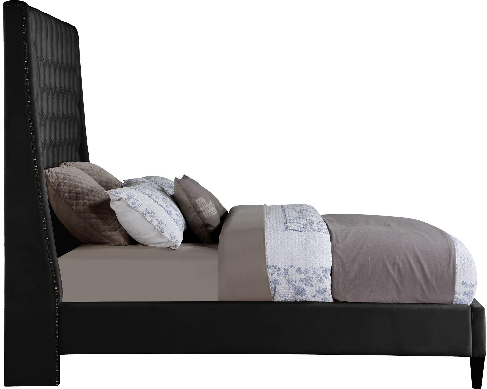 Fritz Velvet Queen Size Bed