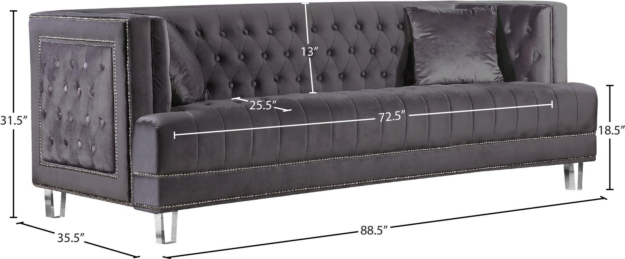 Lucas Velvet Sofa