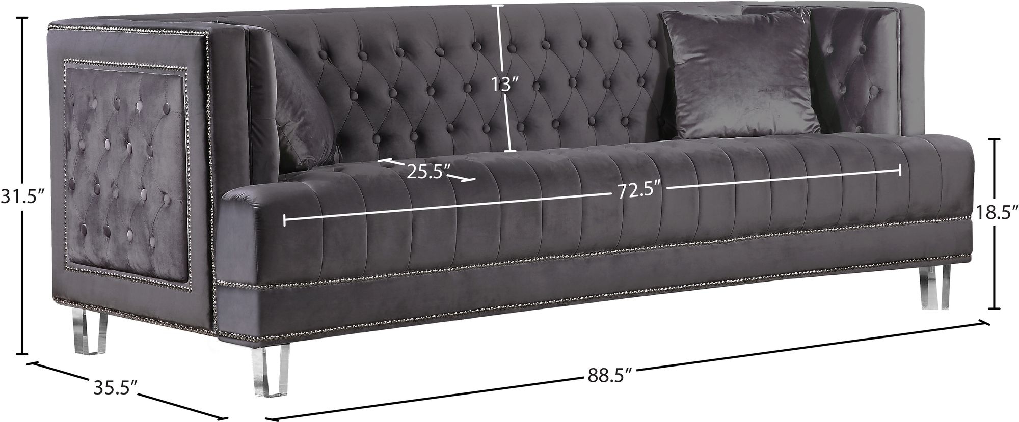 Lucas Velvet Sofa