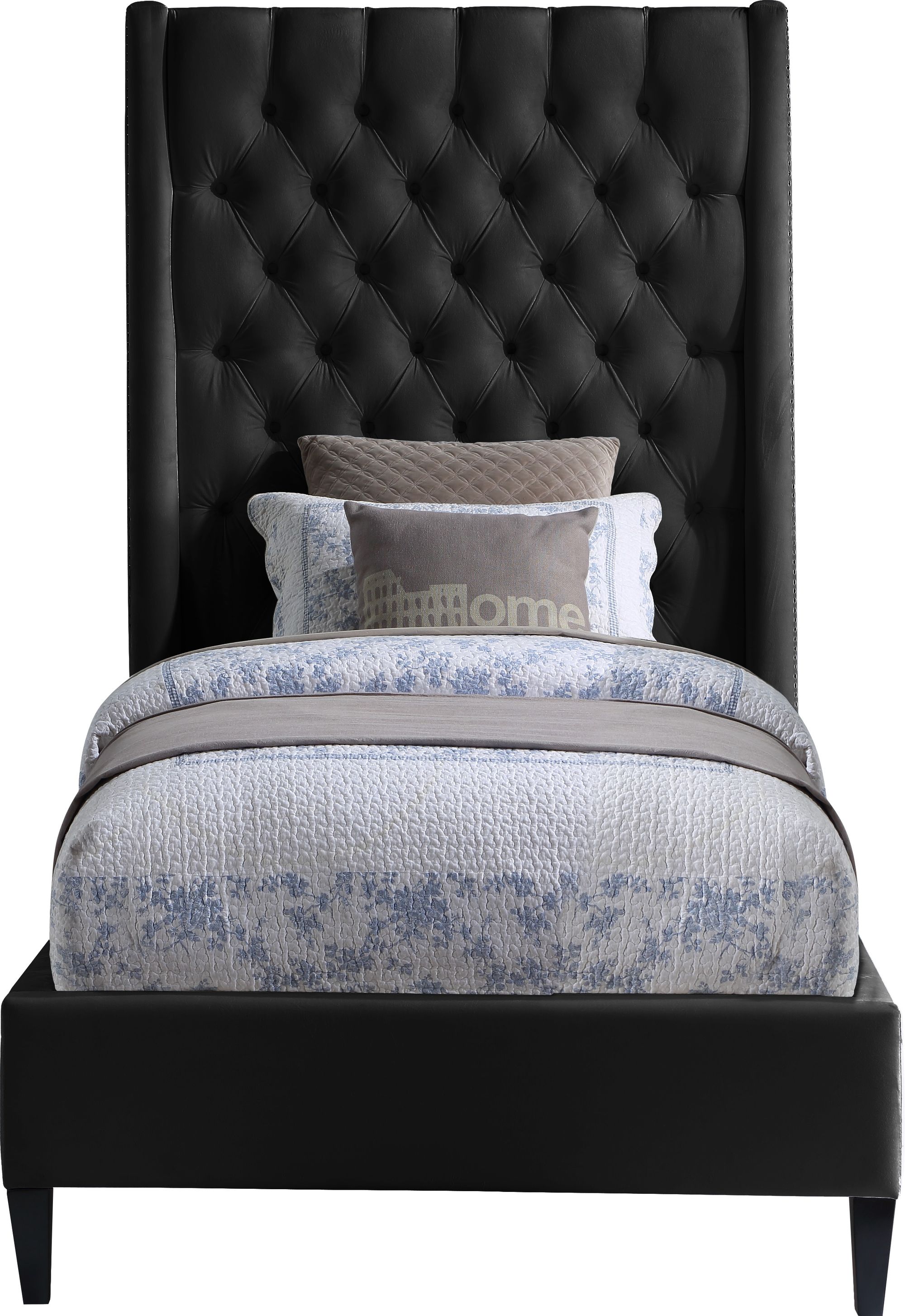 Fritz Velvet Twin Size Bed