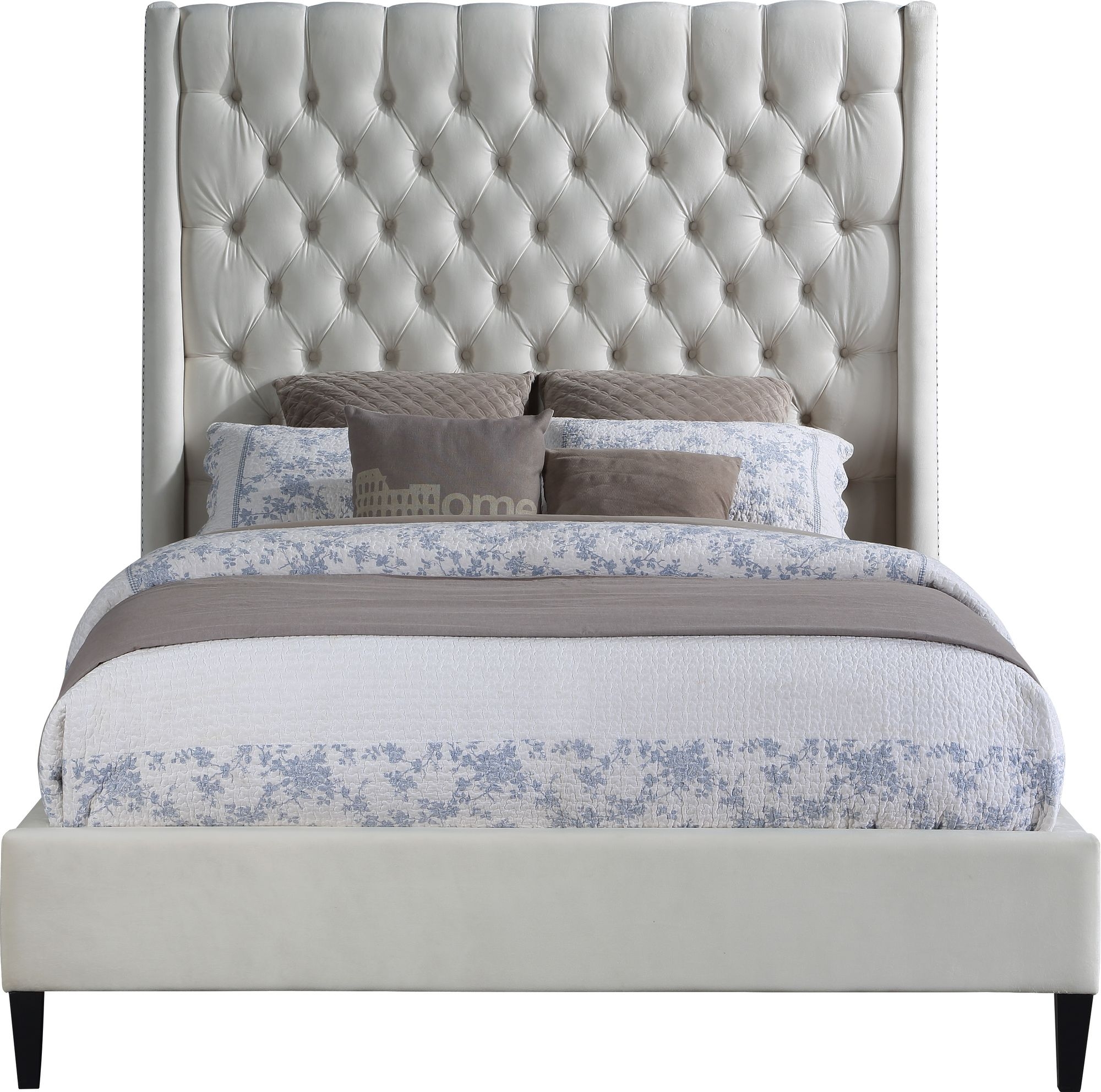 Fritz Velvet Queen Size Bed