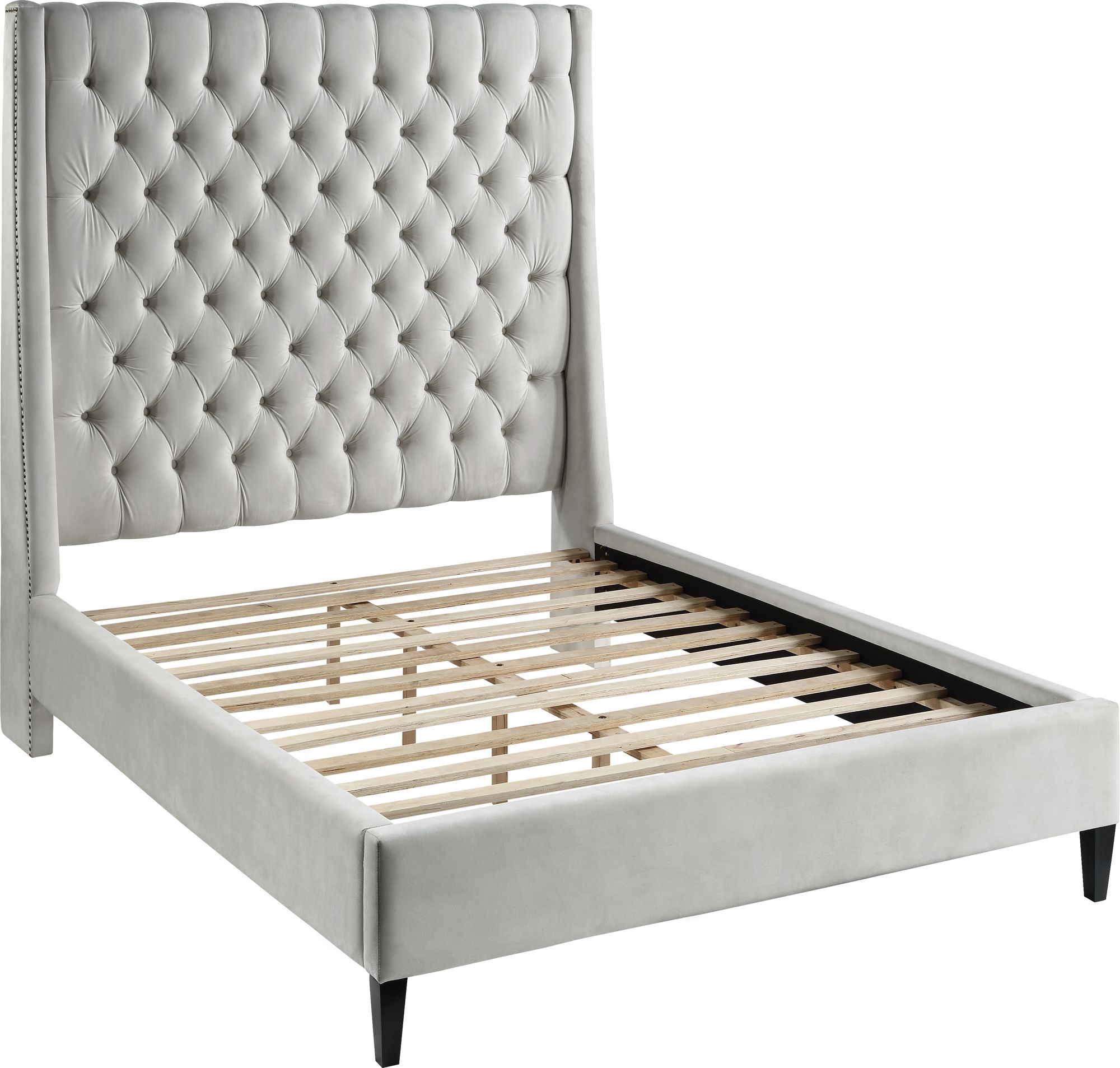 Fritz Velvet Queen Size Bed