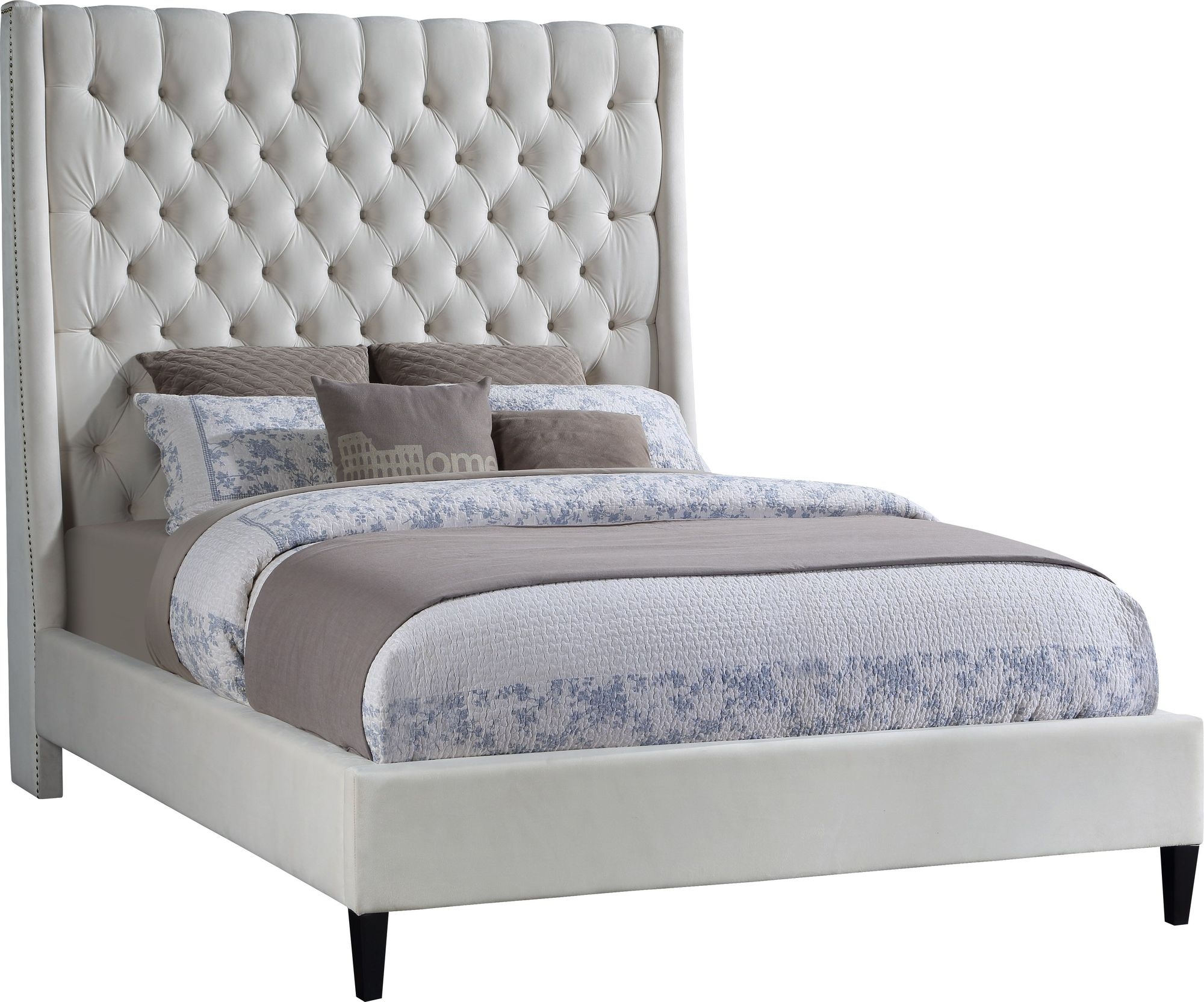 Fritz Velvet Queen Size Bed