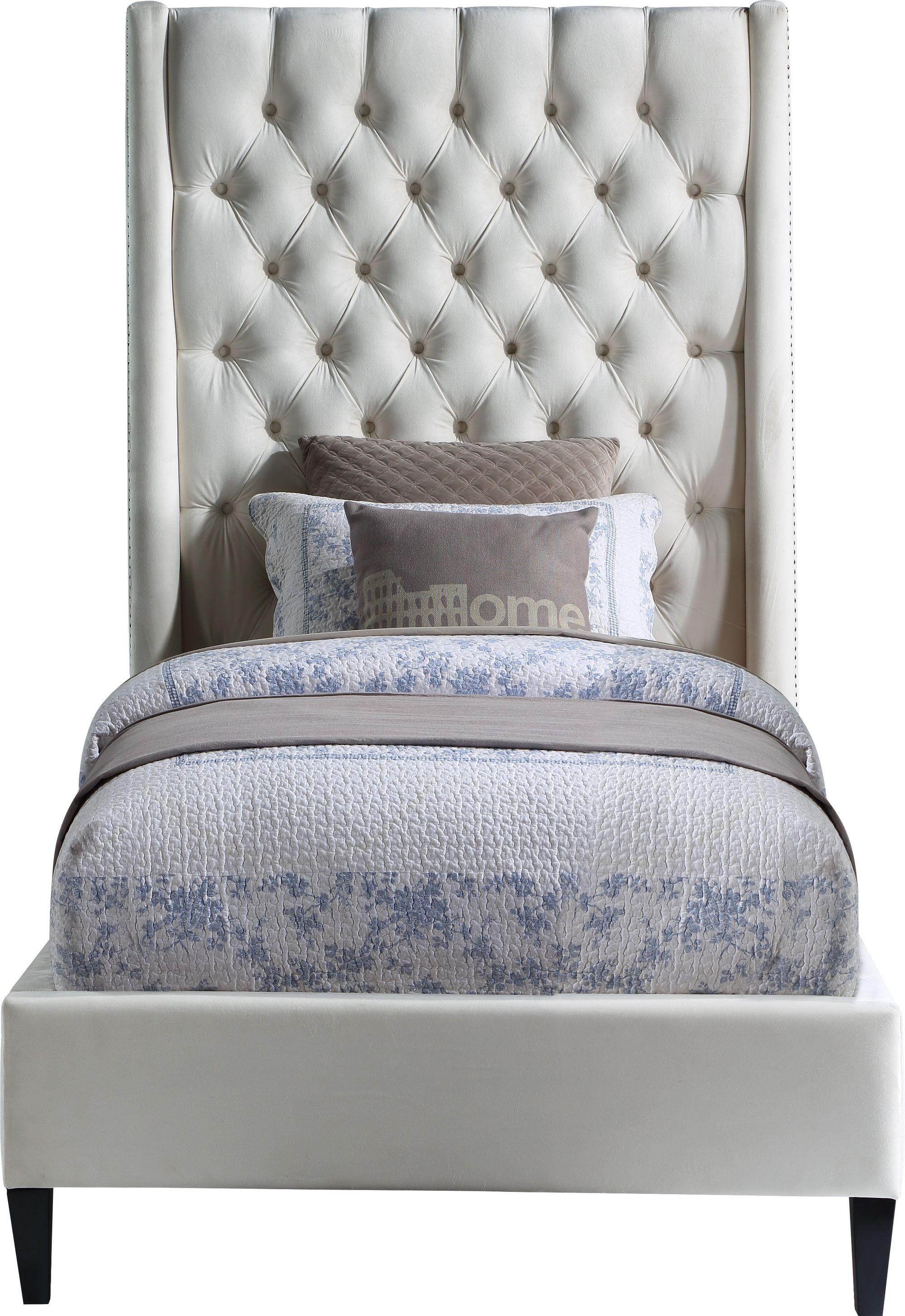 Fritz Velvet Twin Size Bed