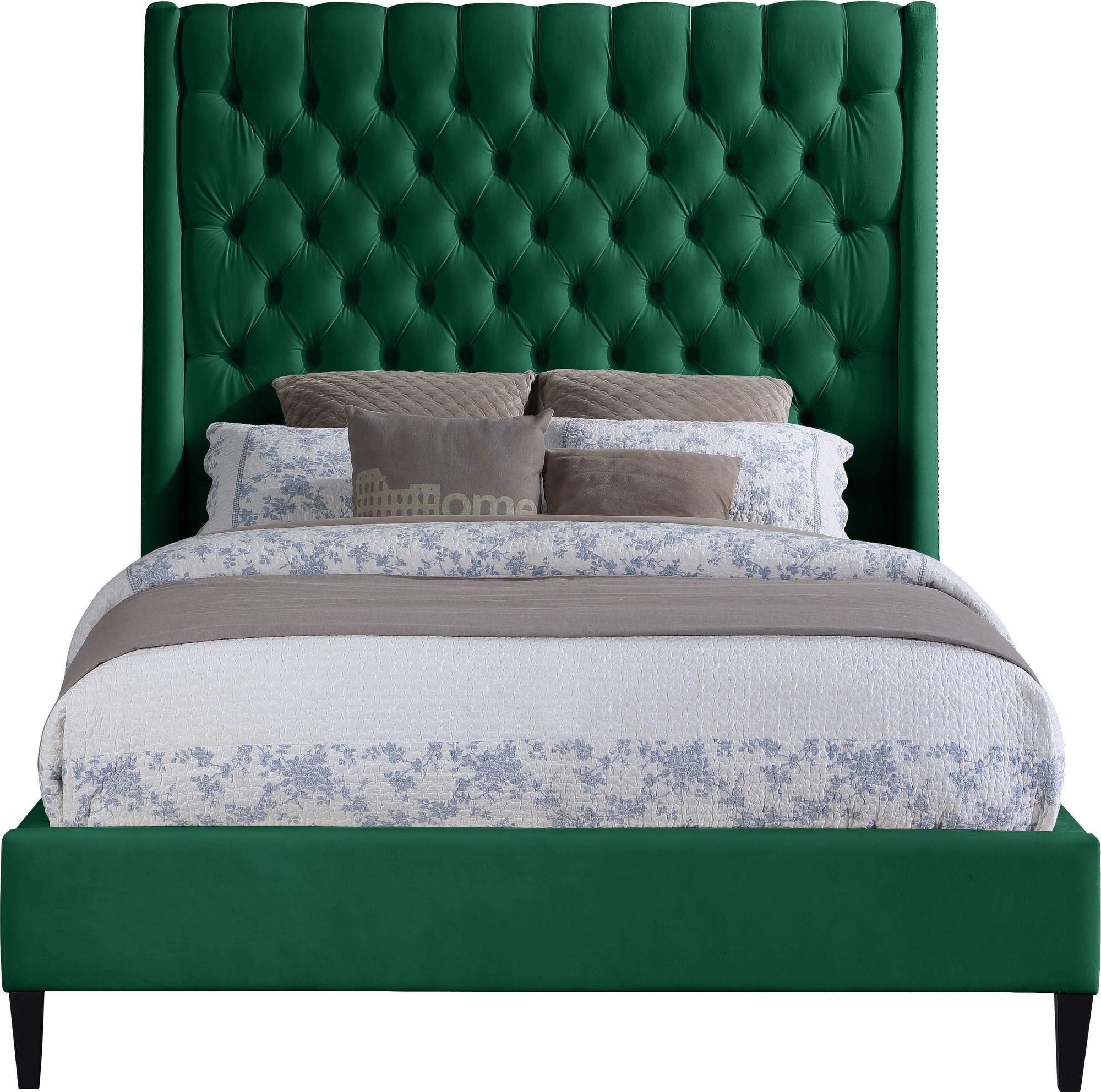 Fritz Velvet Queen Size Bed