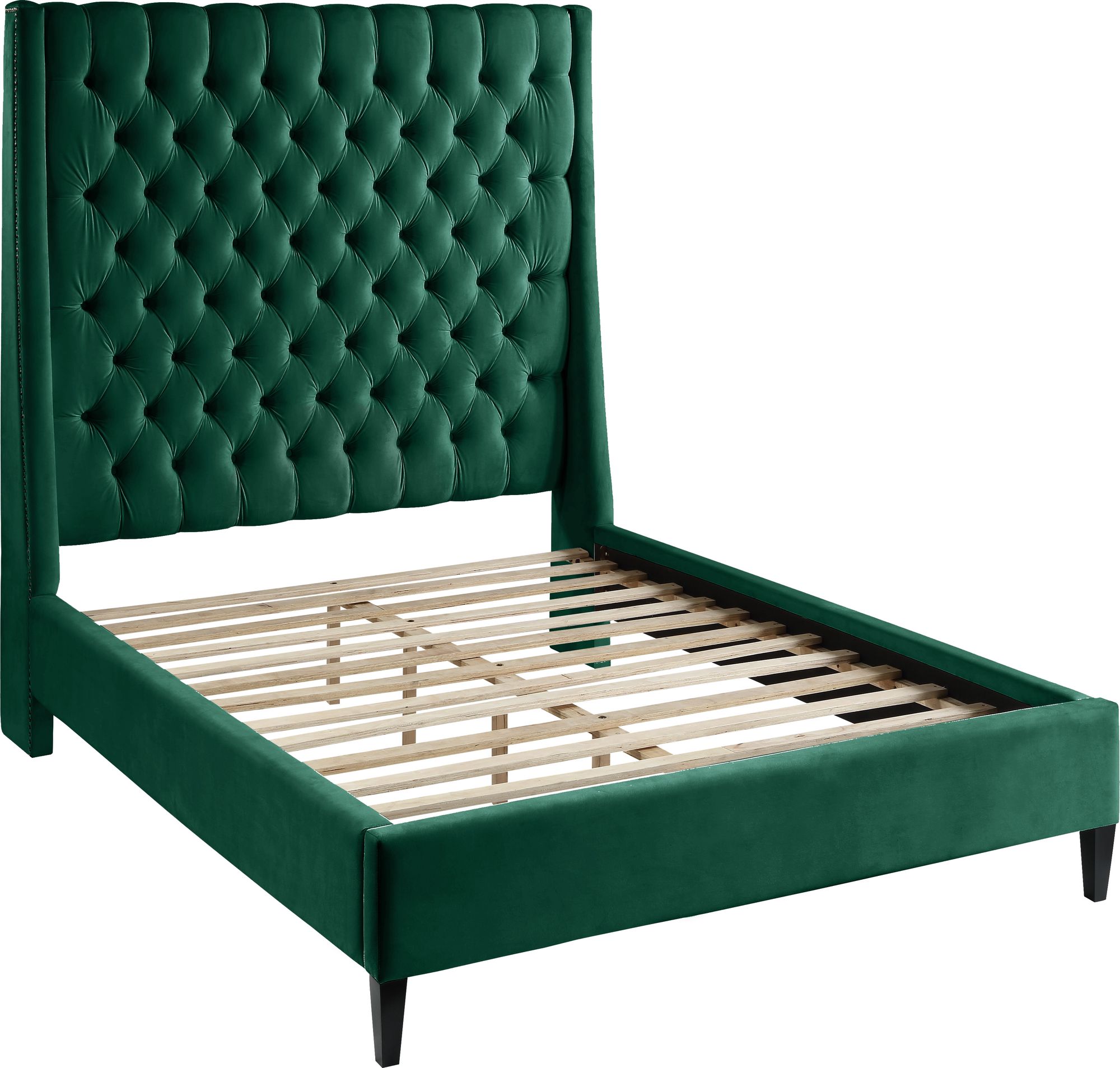 Fritz Velvet Queen Size Bed