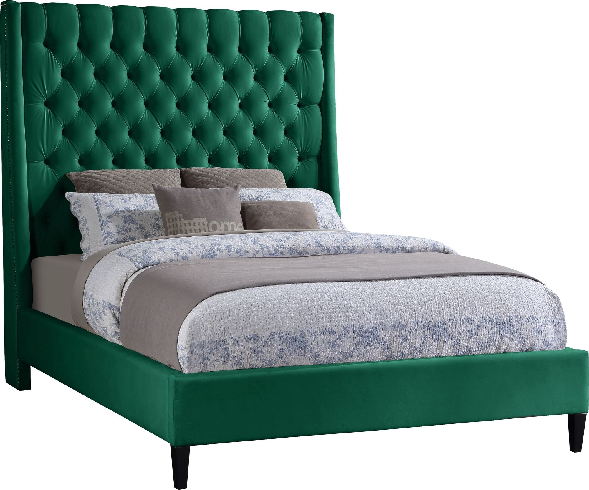 Fritz Velvet Queen Size Bed