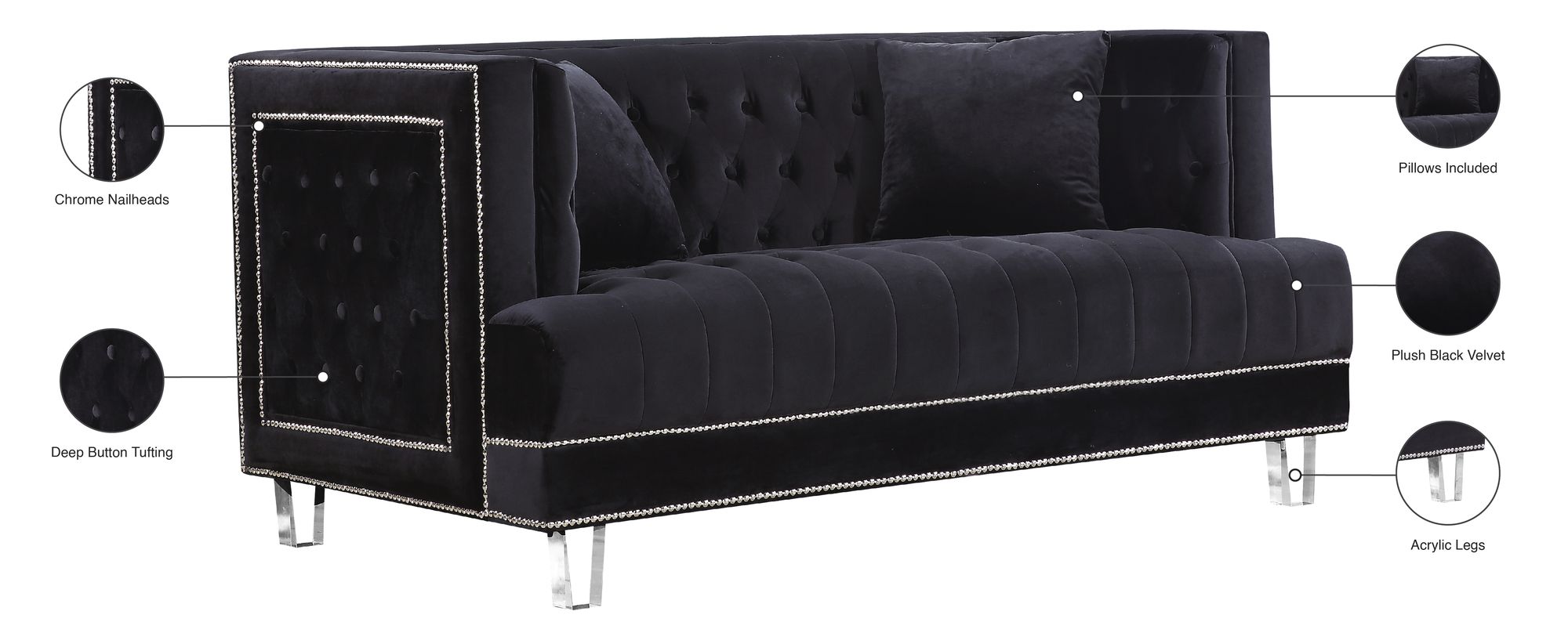 Lucas Velvet Loveseat
