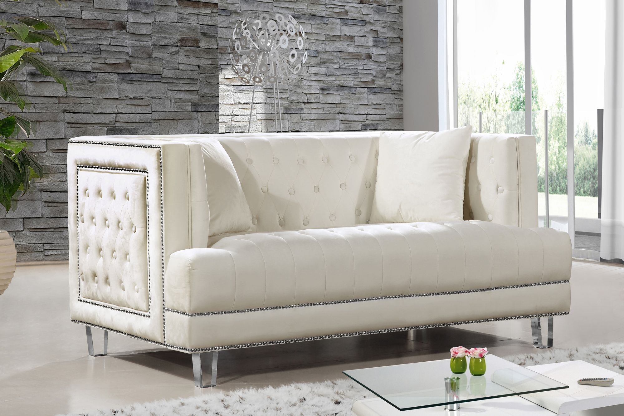 Lucas Velvet Loveseat