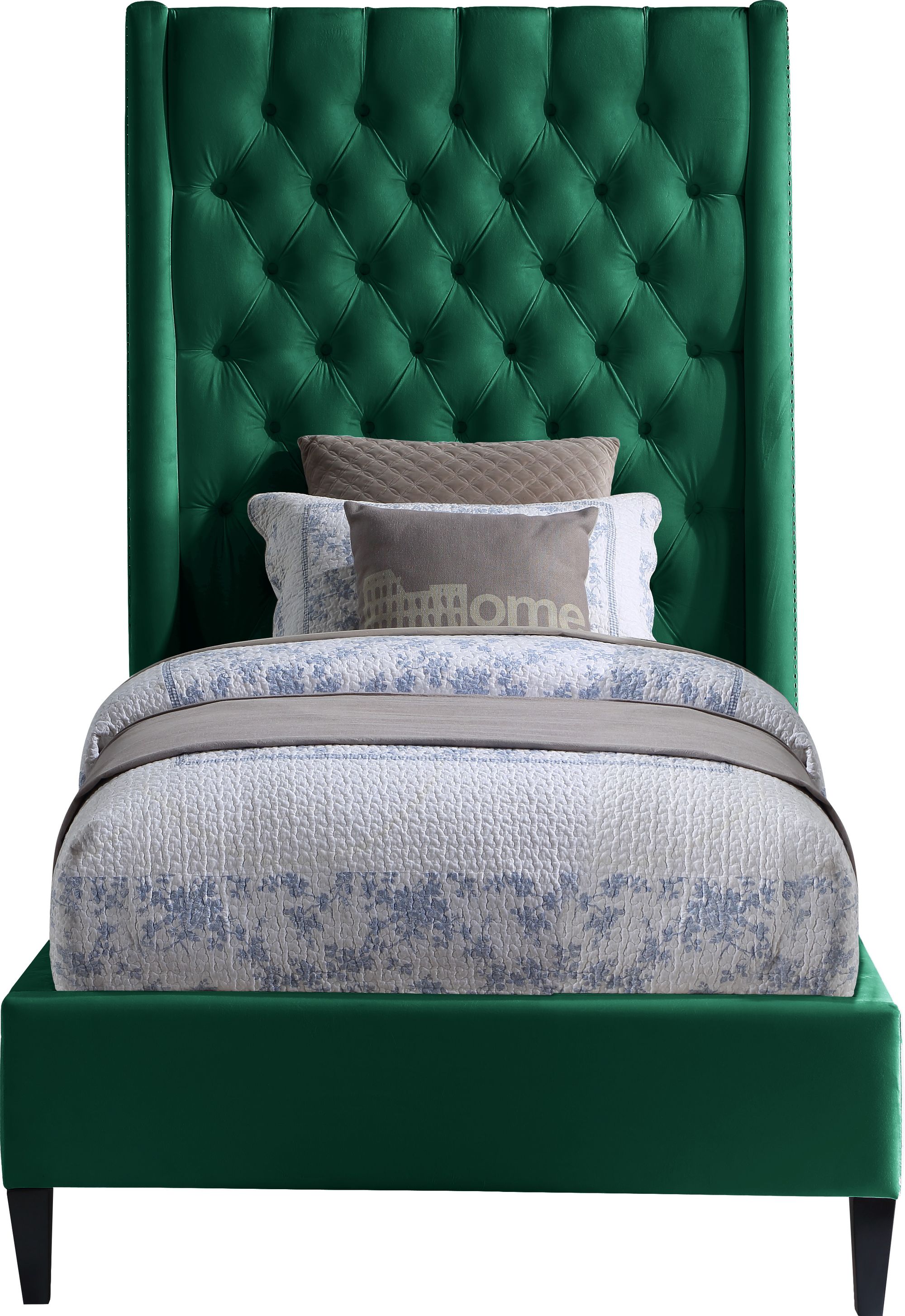 Fritz Velvet Twin Size Bed