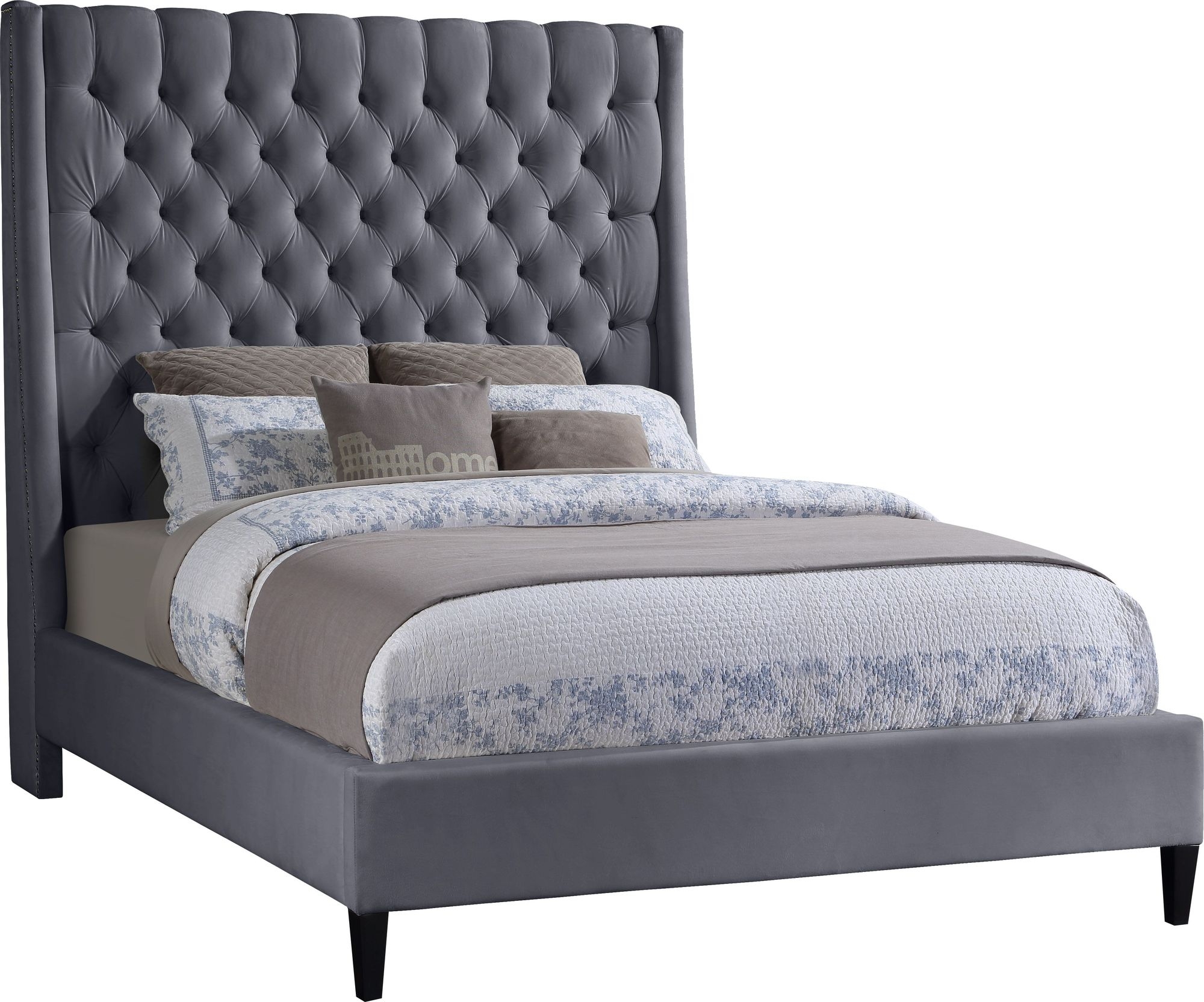 Fritz Velvet Queen Size Bed