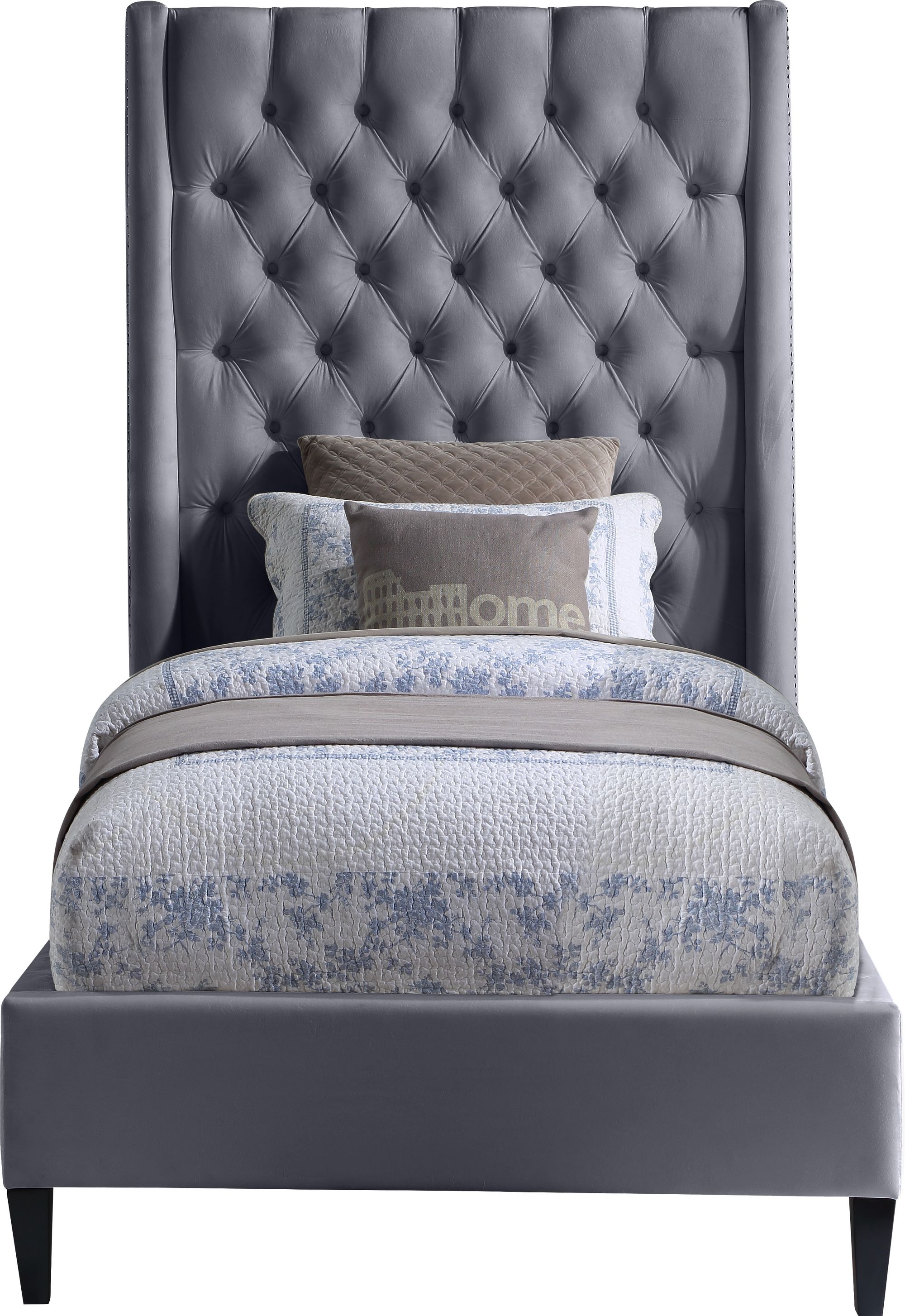 Fritz Velvet Twin Size Bed