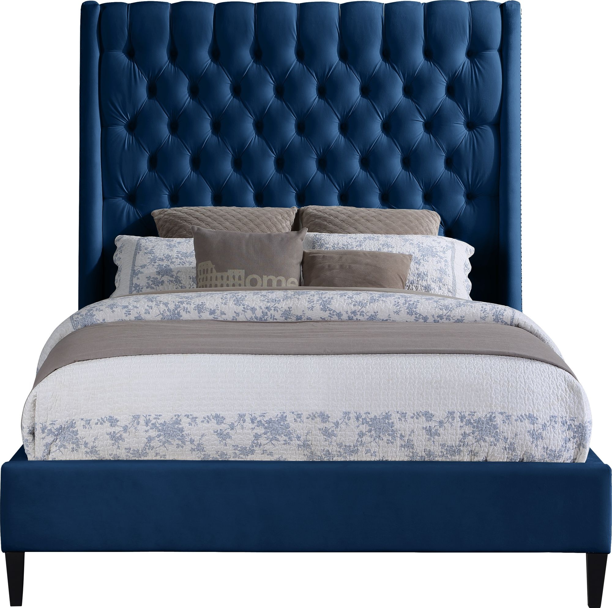 Fritz Velvet Queen Size Bed