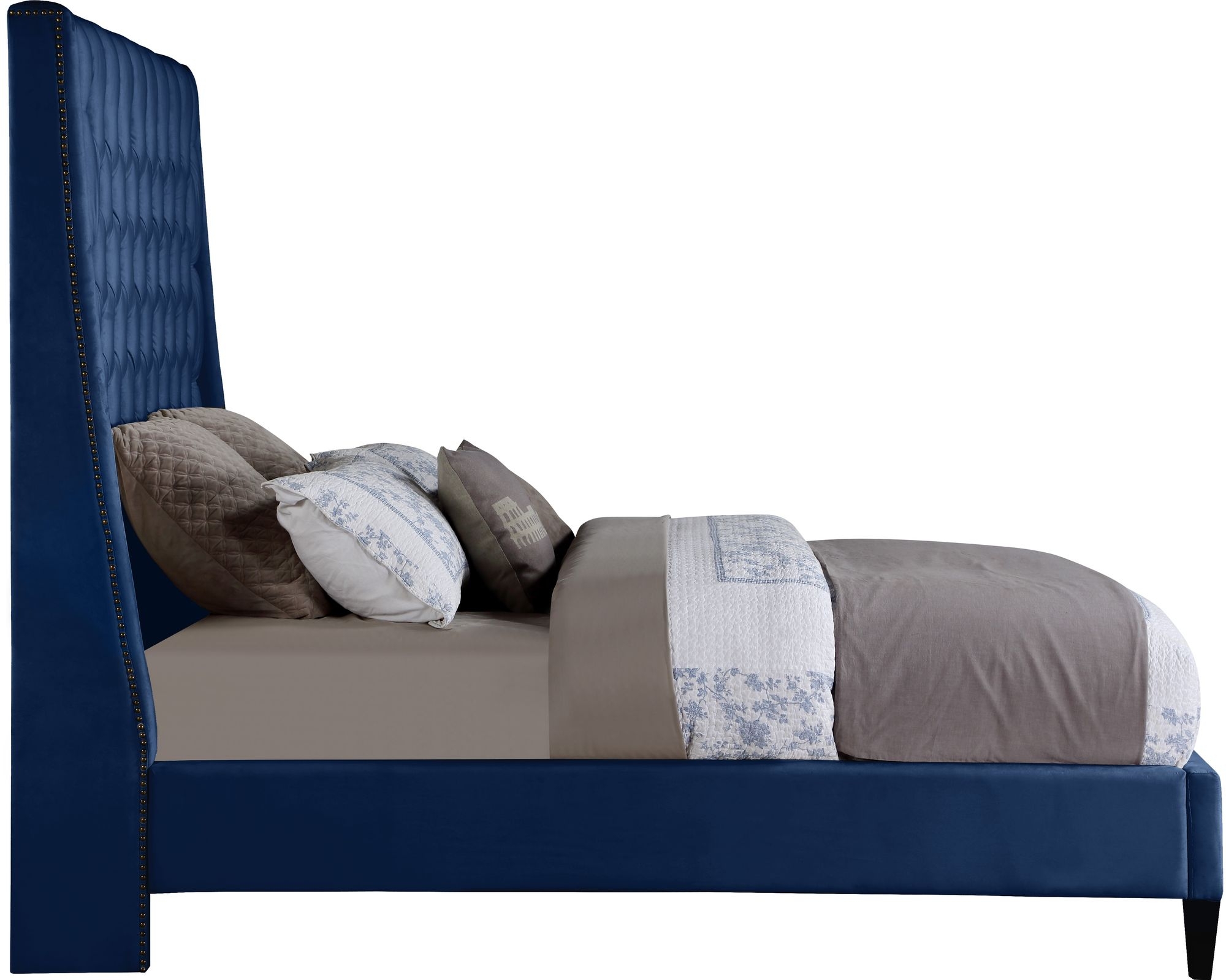 Fritz Velvet Queen Size Bed