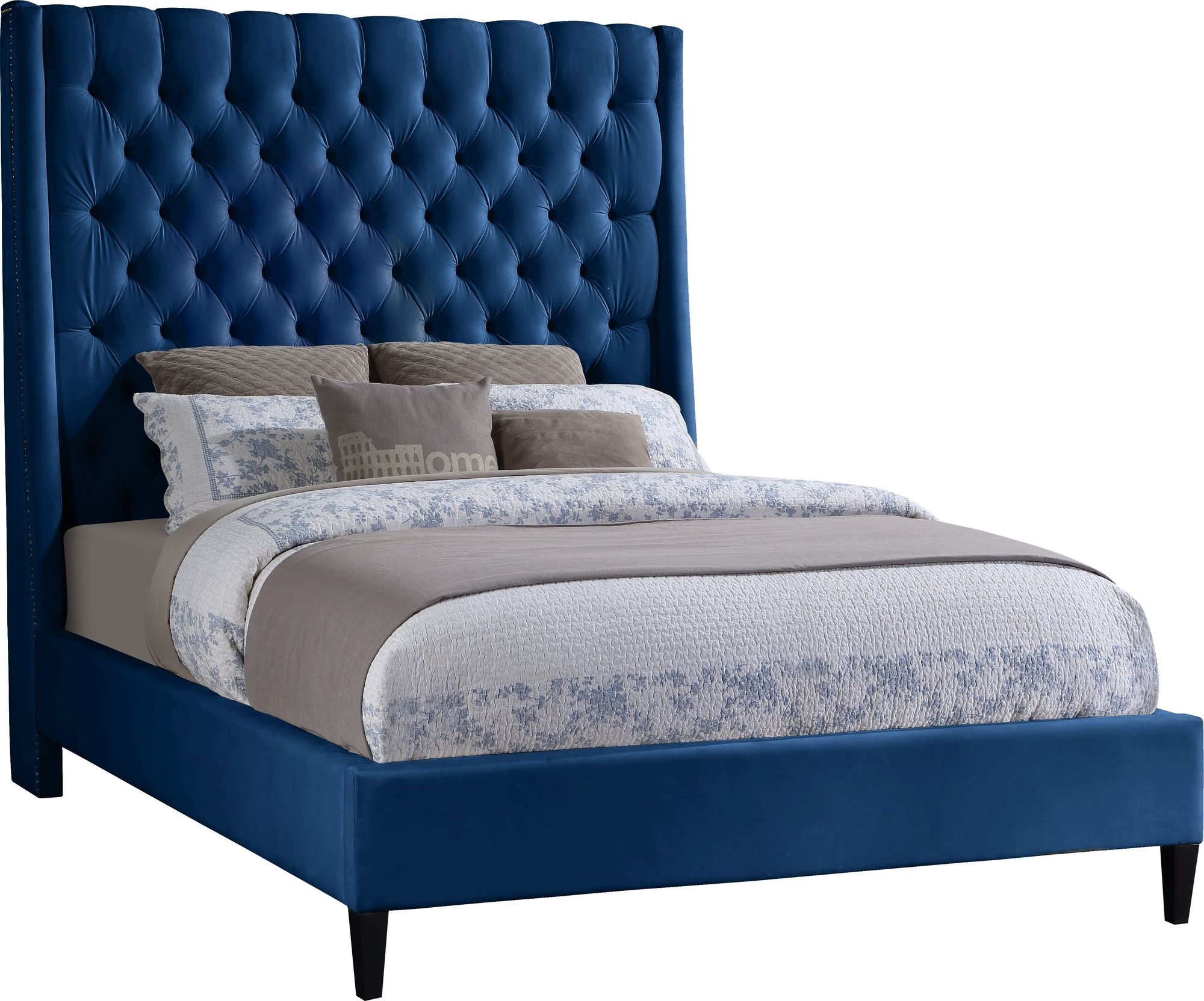 Fritz Velvet Queen Size Bed