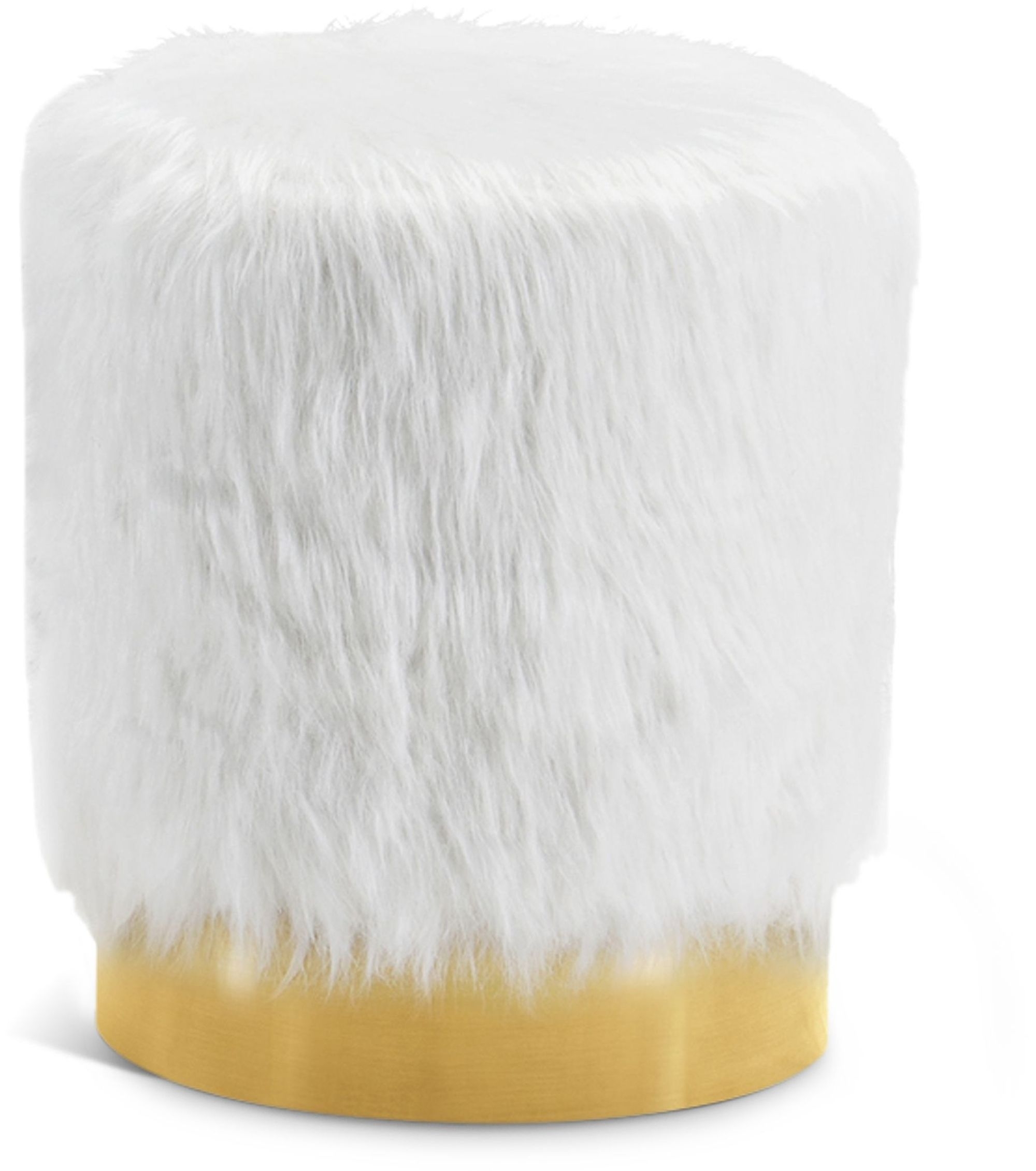 Joy Faux Fur Ottoman/Stool