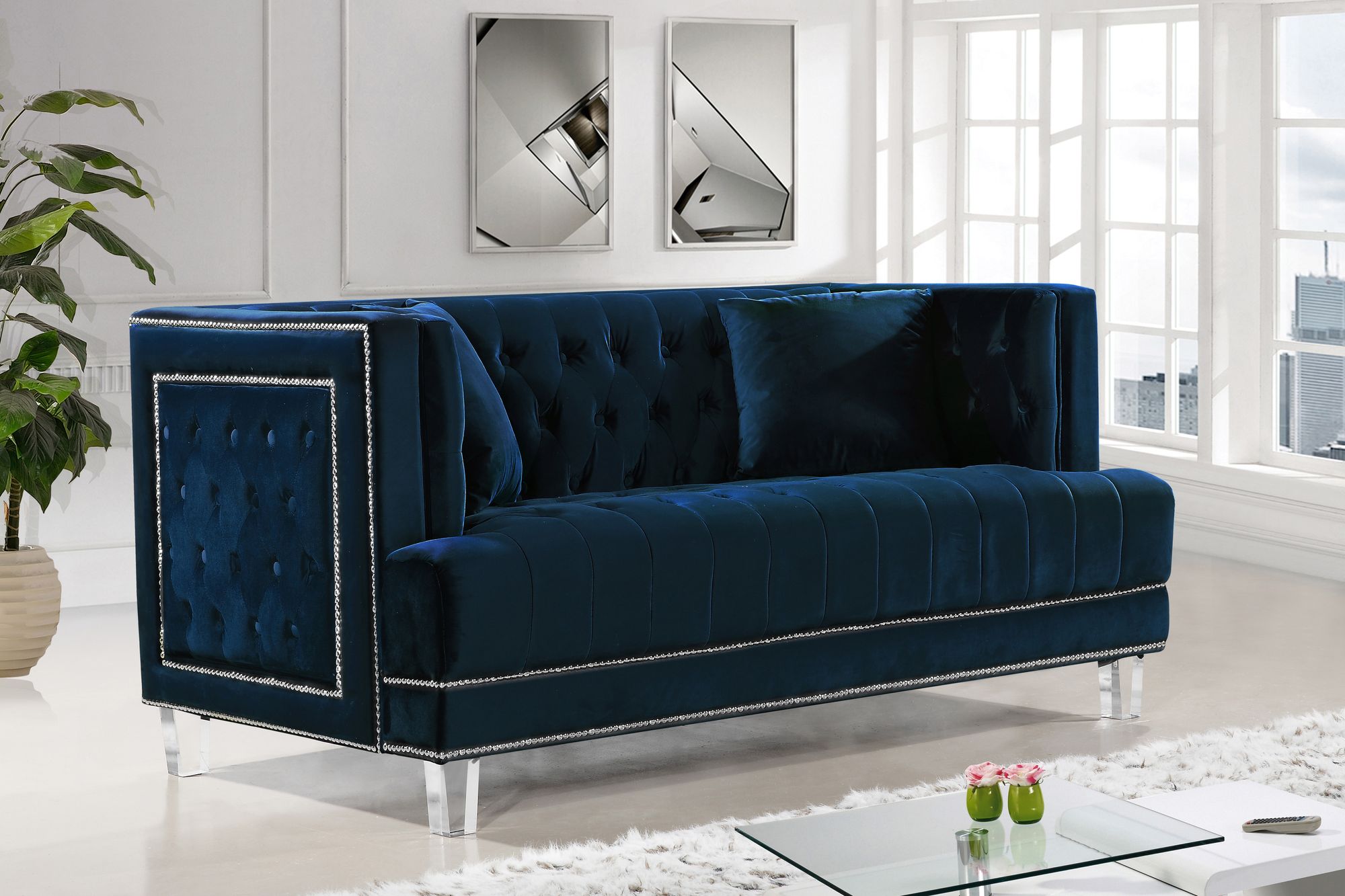 Lucas Velvet Loveseat