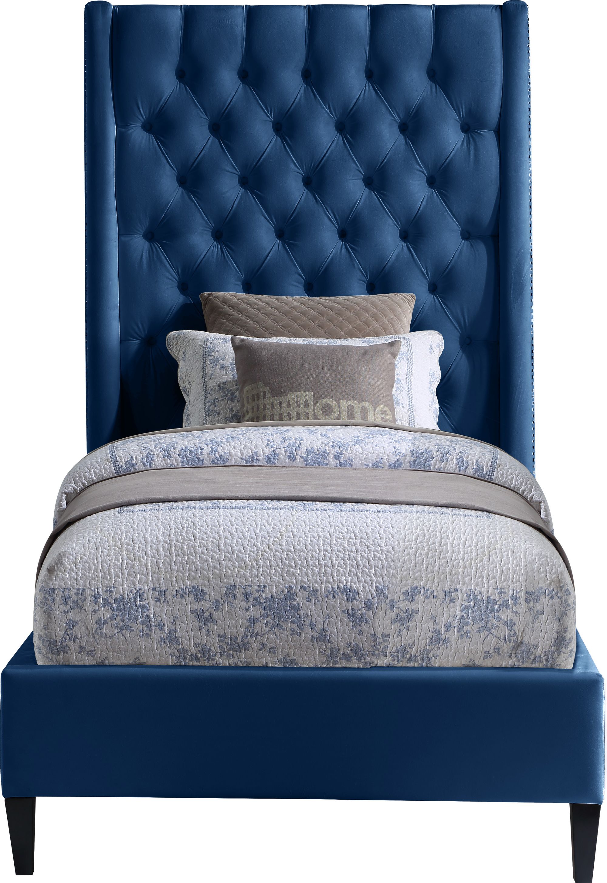Fritz Velvet Twin Size Bed