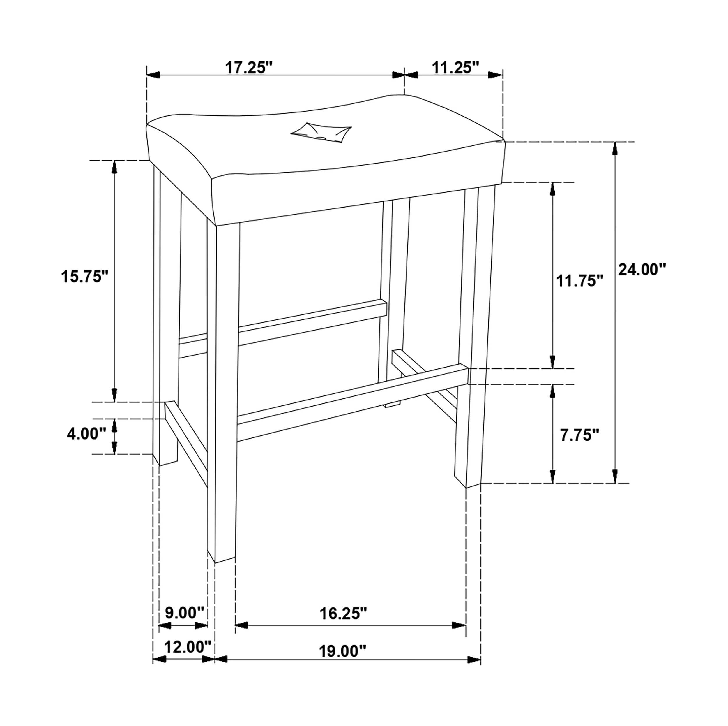 Oleander Wood Veneer 3-Piece Counter Height Set