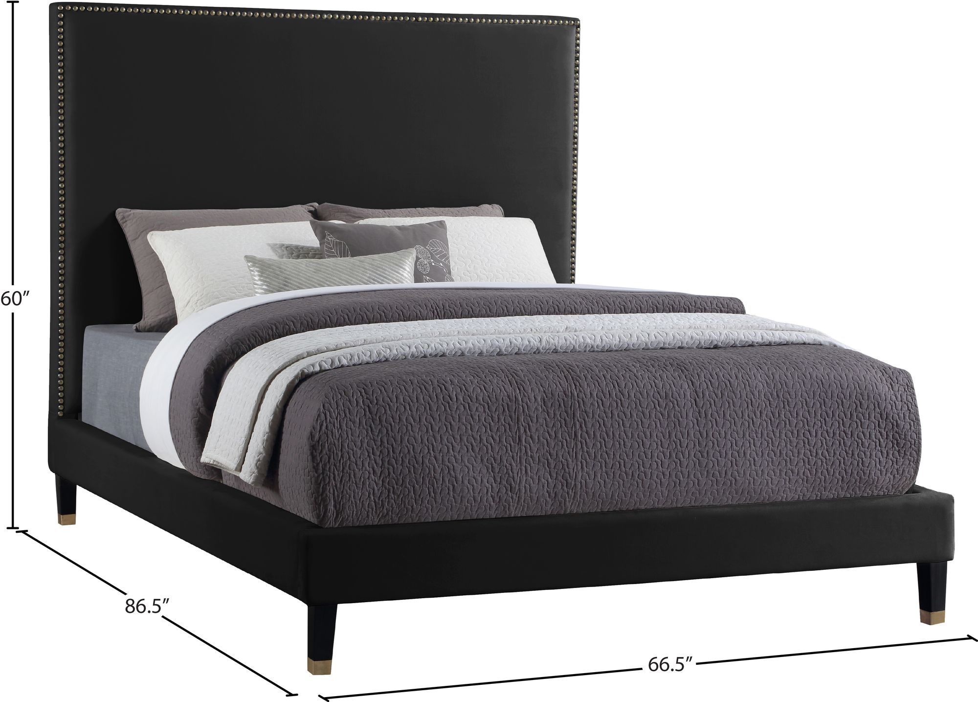 Harlie Velvet Bed