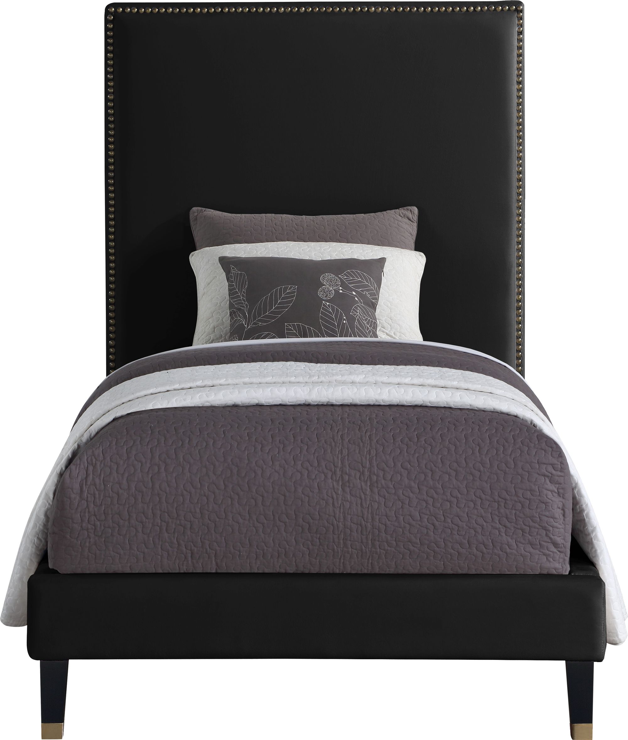 Harlie Velvet Twin Size Bed