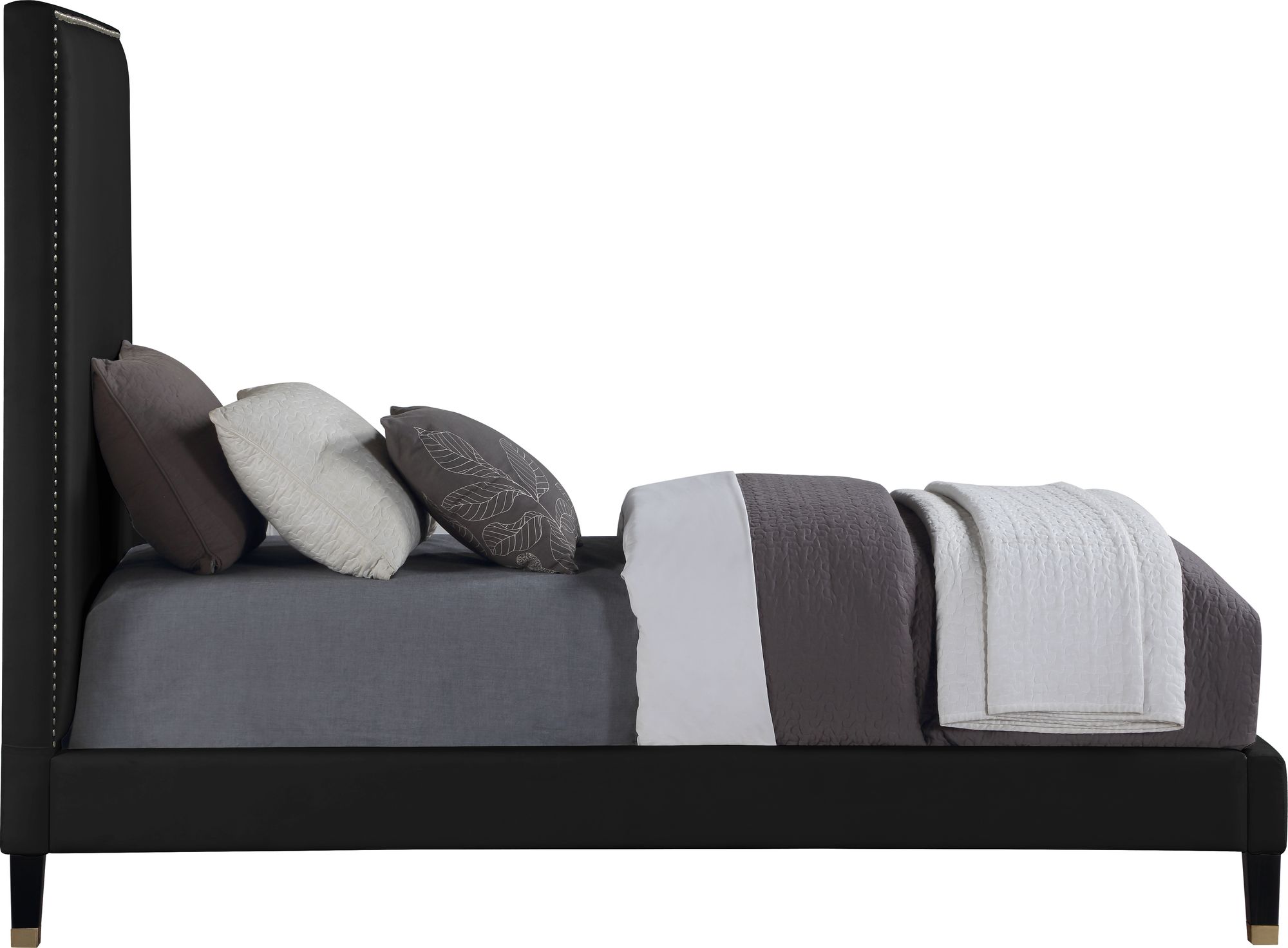 Harlie Velvet Twin Size Bed