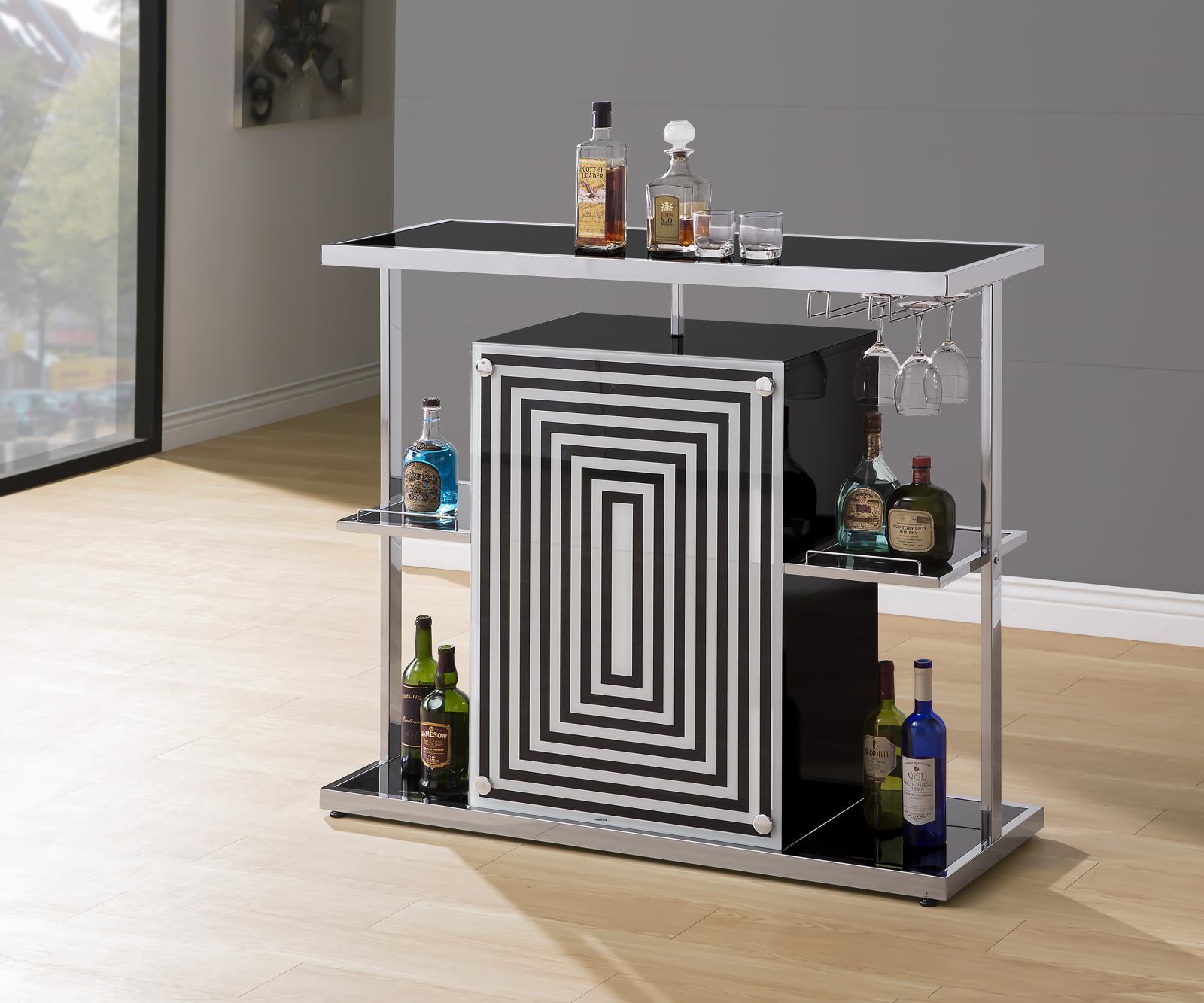 Zinnia Acrylic/ Steel 2-tier Bar Unit