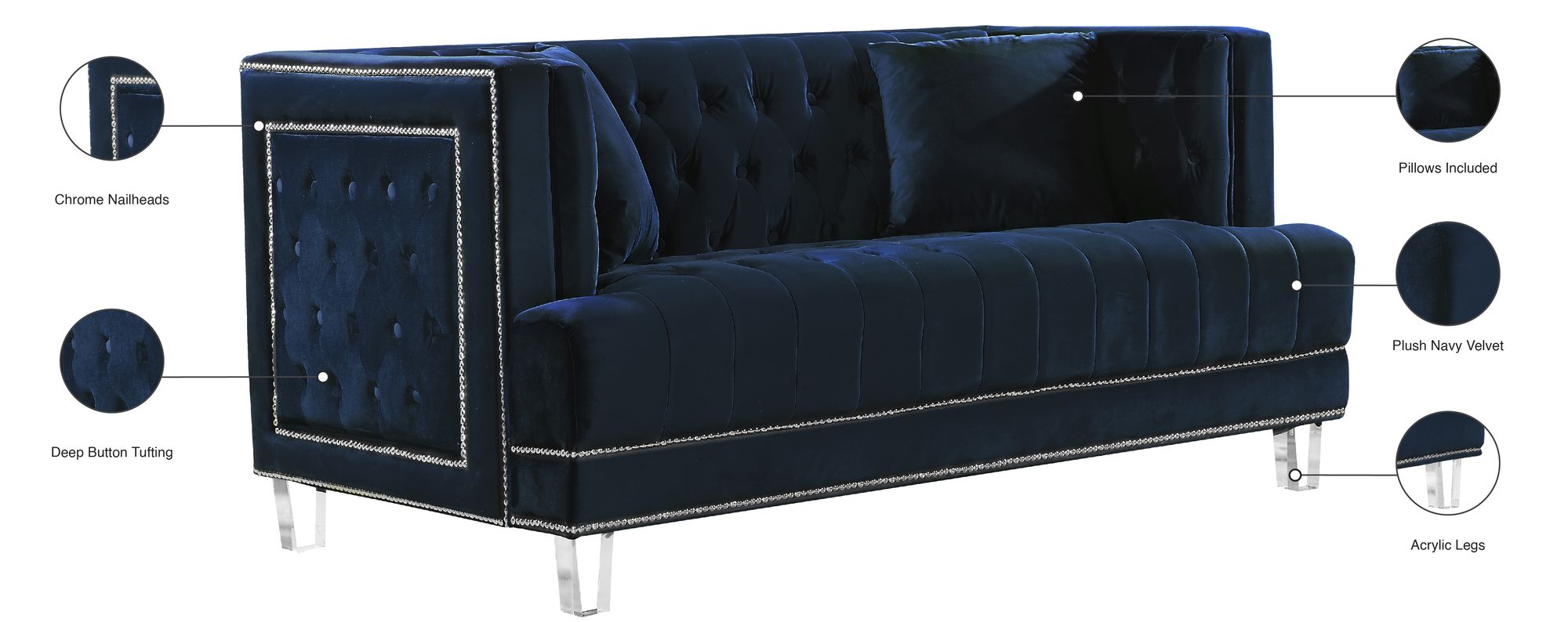 Lucas Velvet Loveseat
