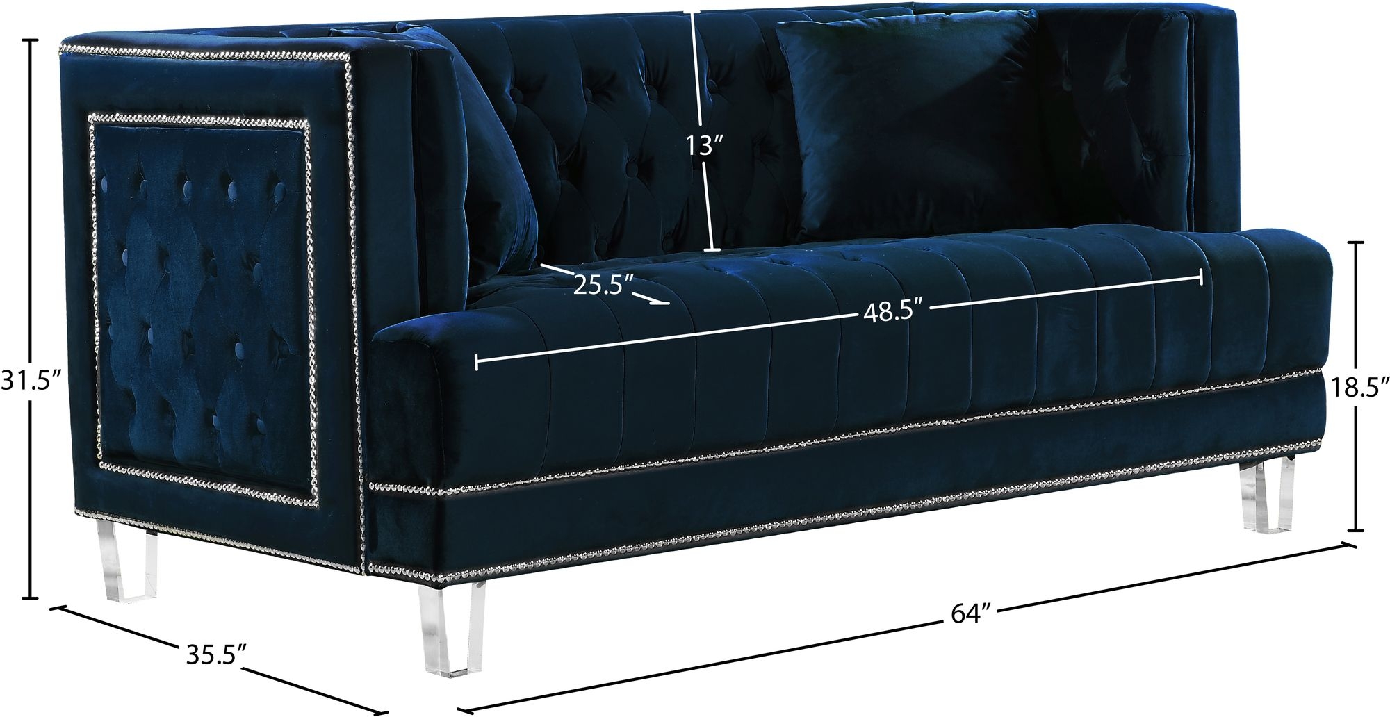 Lucas Velvet Loveseat