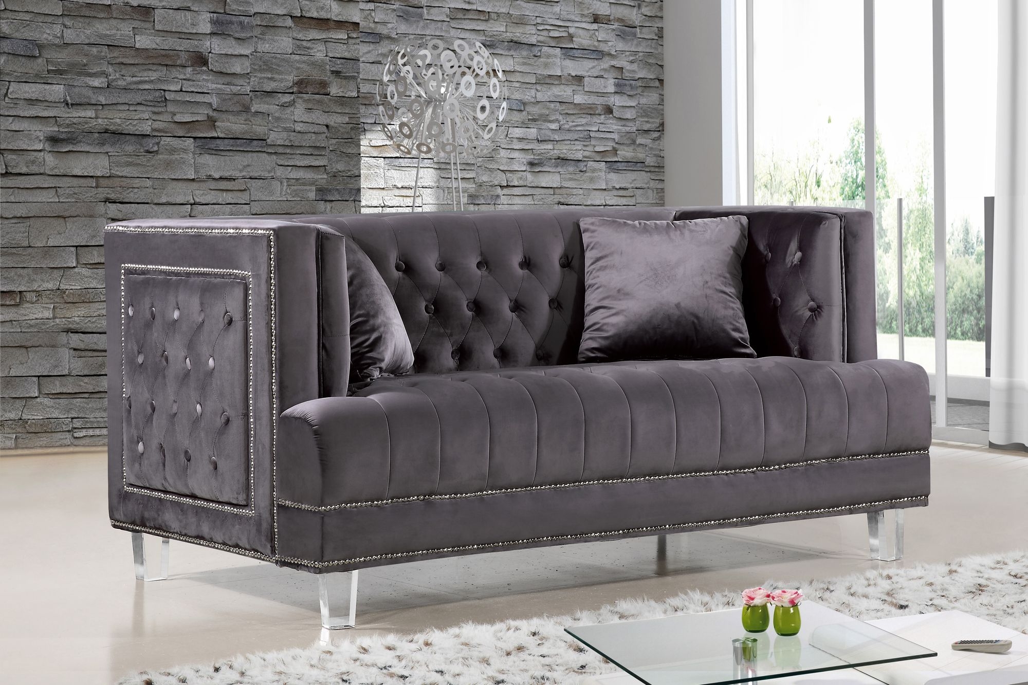 Lucas Velvet Loveseat