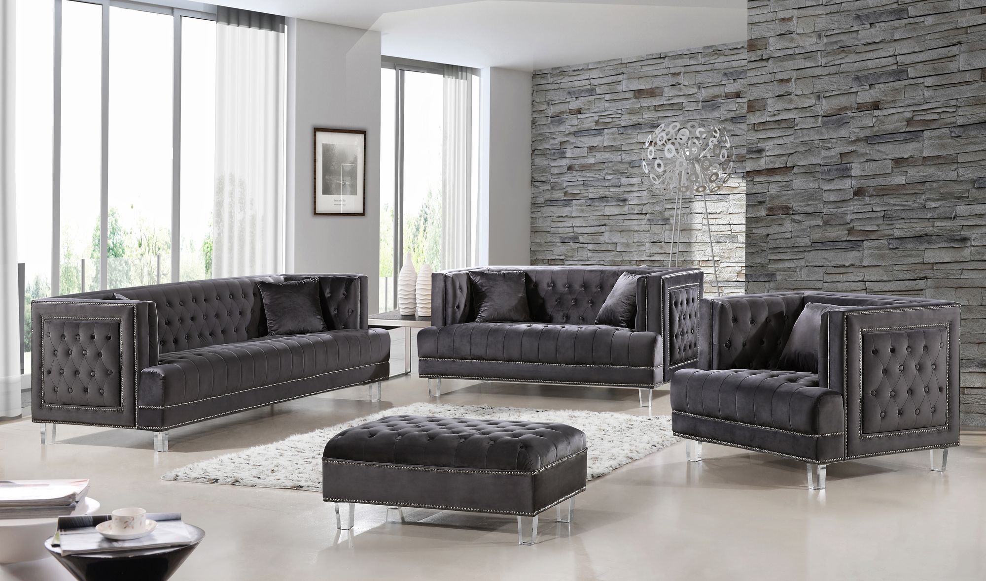 Lucas Velvet Loveseat