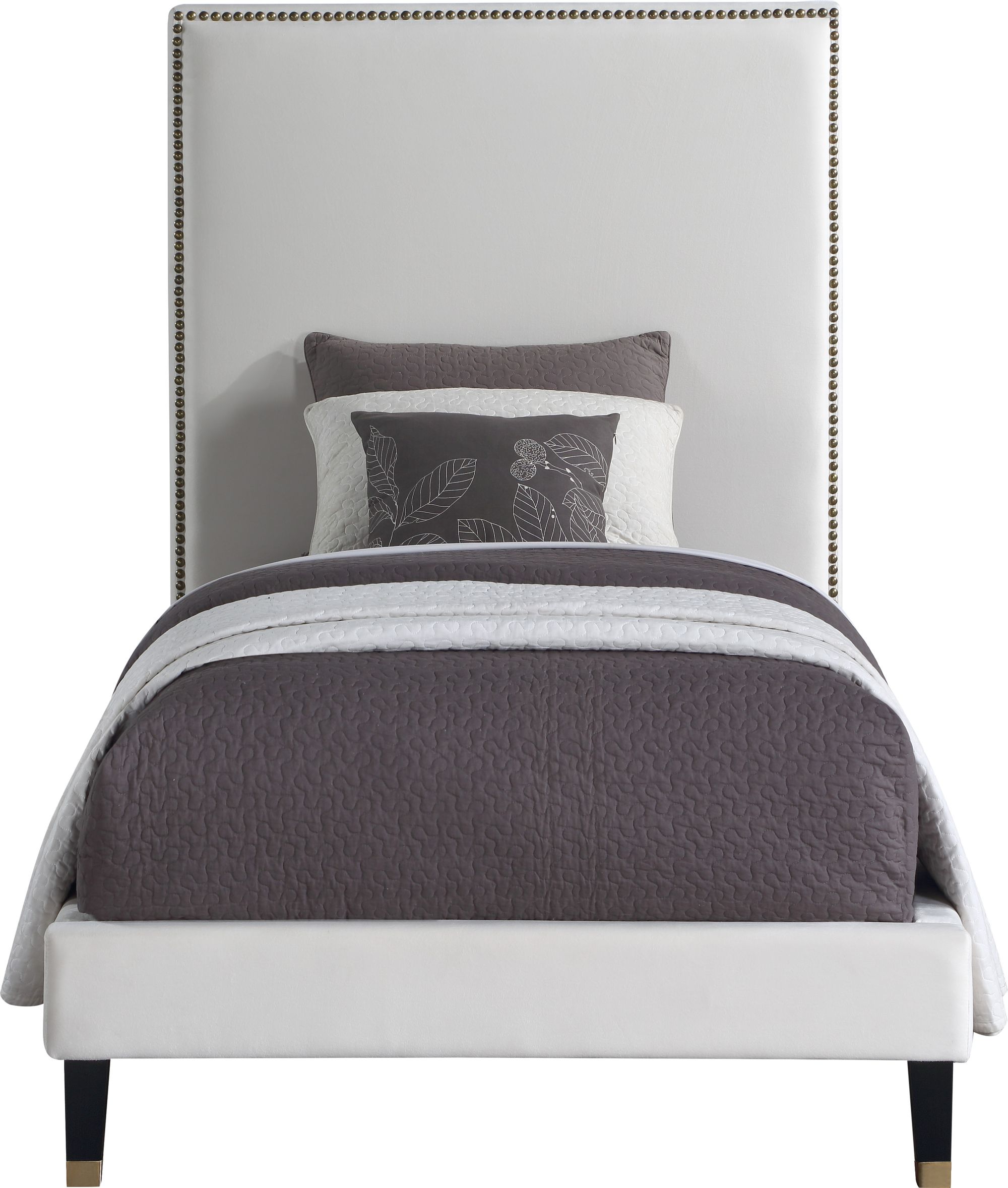 Harlie Velvet Twin Size Bed