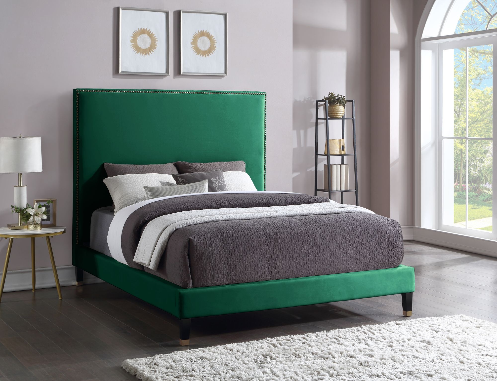 Harlie Velvet Bed