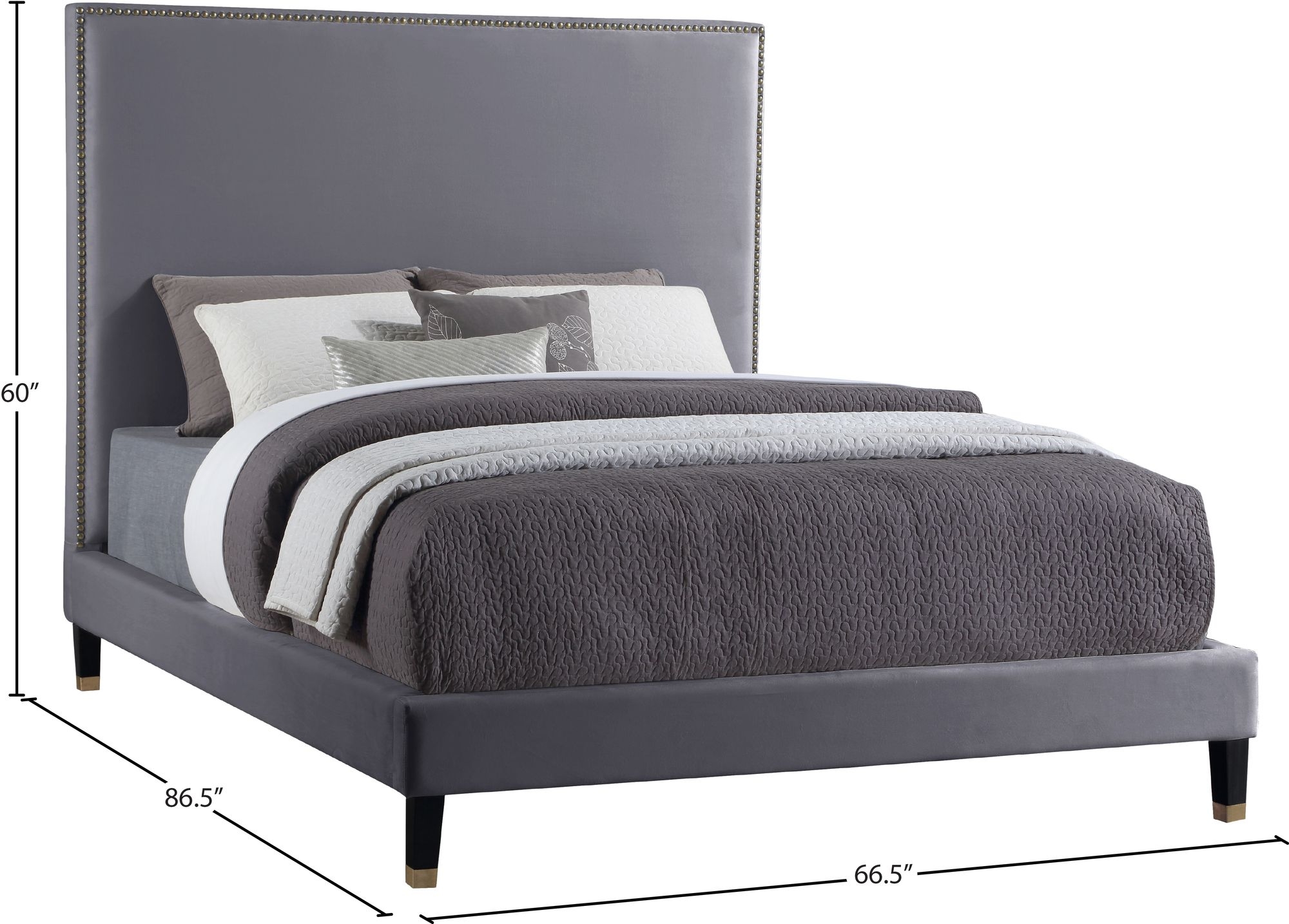 Harlie Velvet Bed