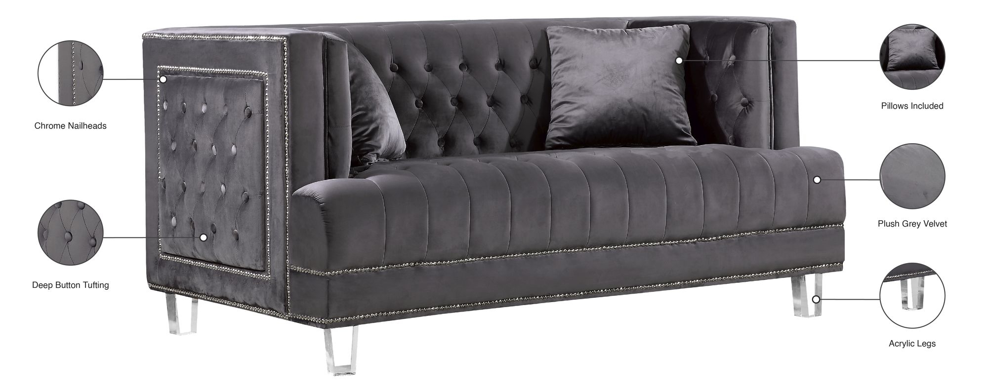 Lucas Velvet Loveseat