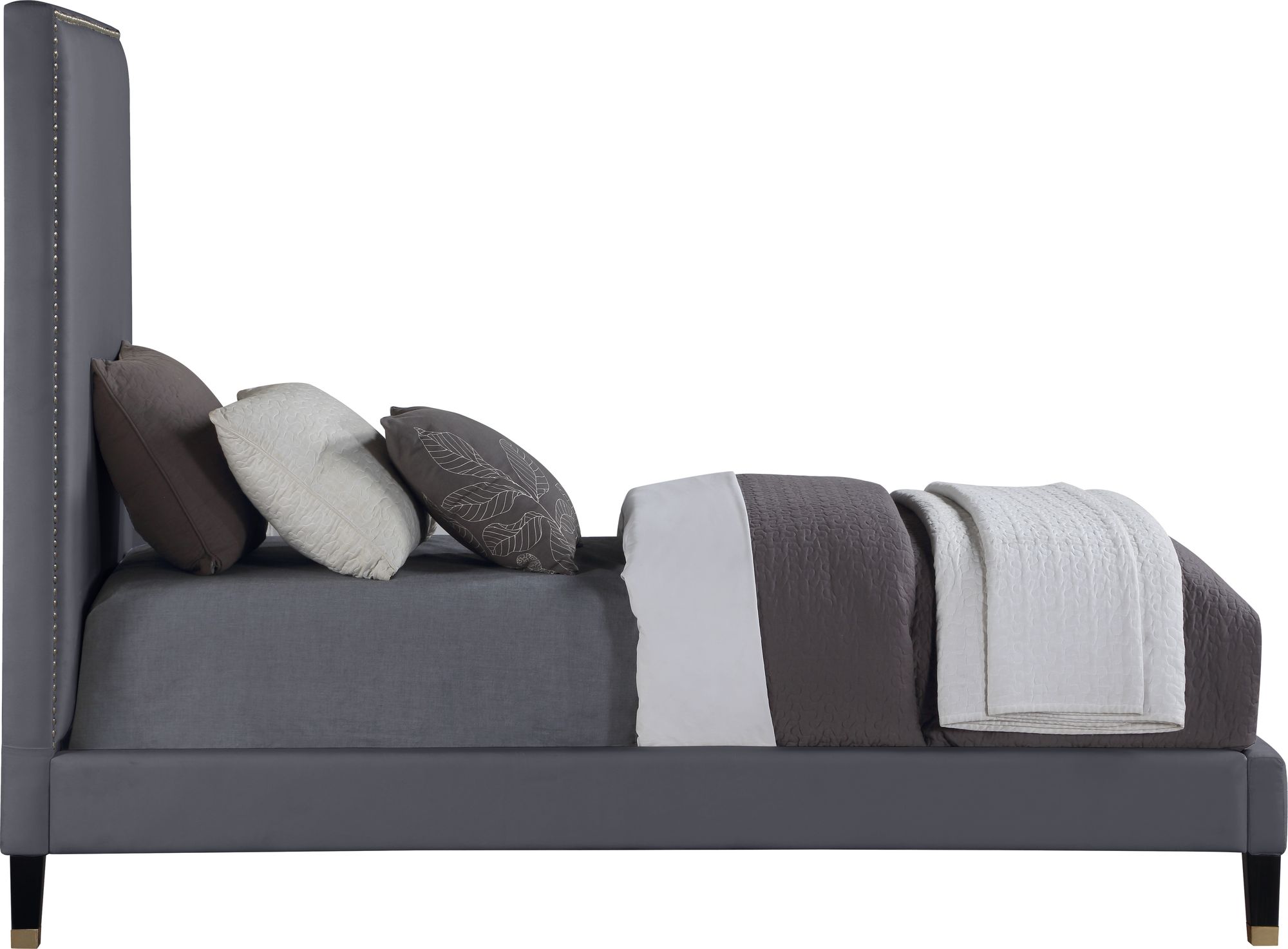 Harlie Velvet Twin Size Bed