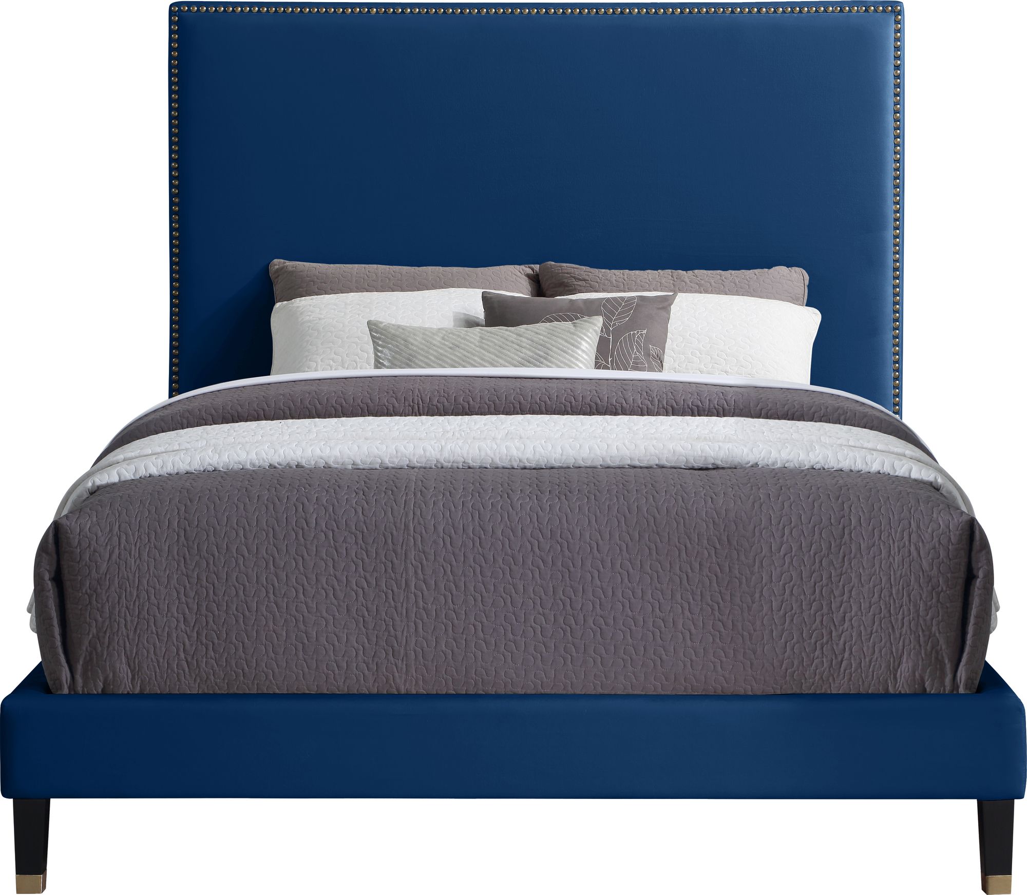 Harlie Velvet Queen Size Bed